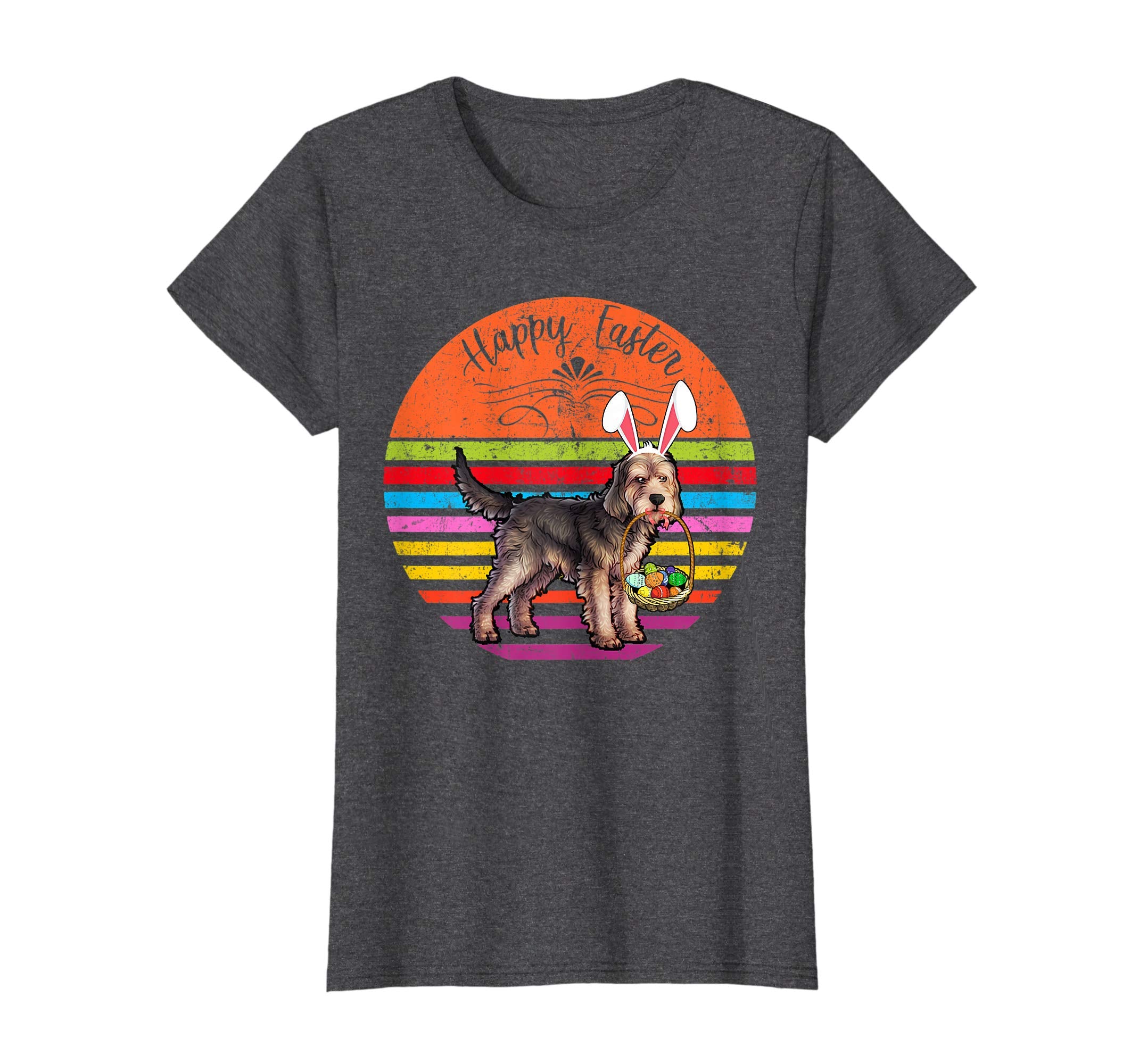 Vintage Otterhound Dog Easter Eggs Basket T Shirt