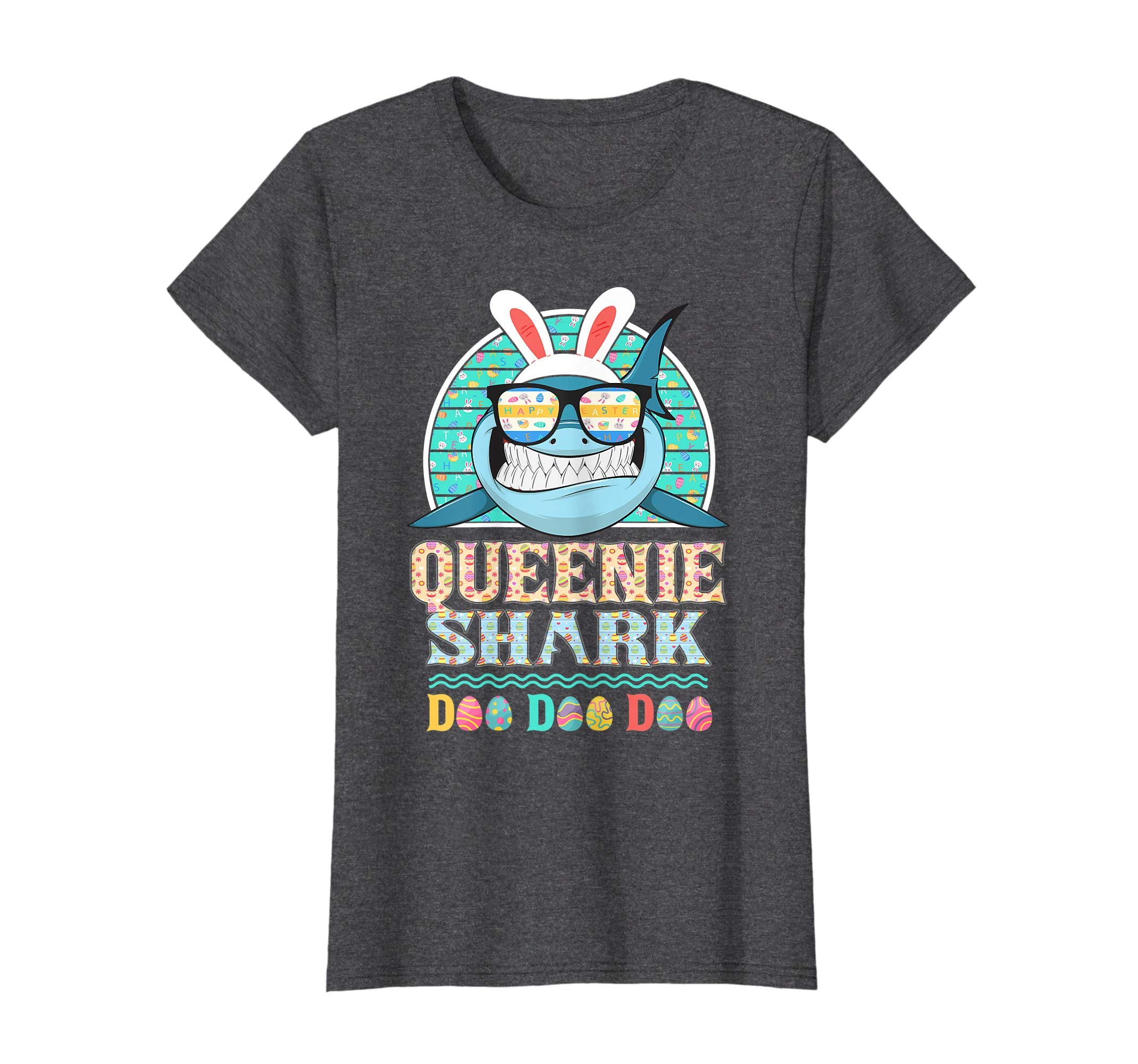 Funny Queenie Shark Happy Easter Day Gift Family Shirt