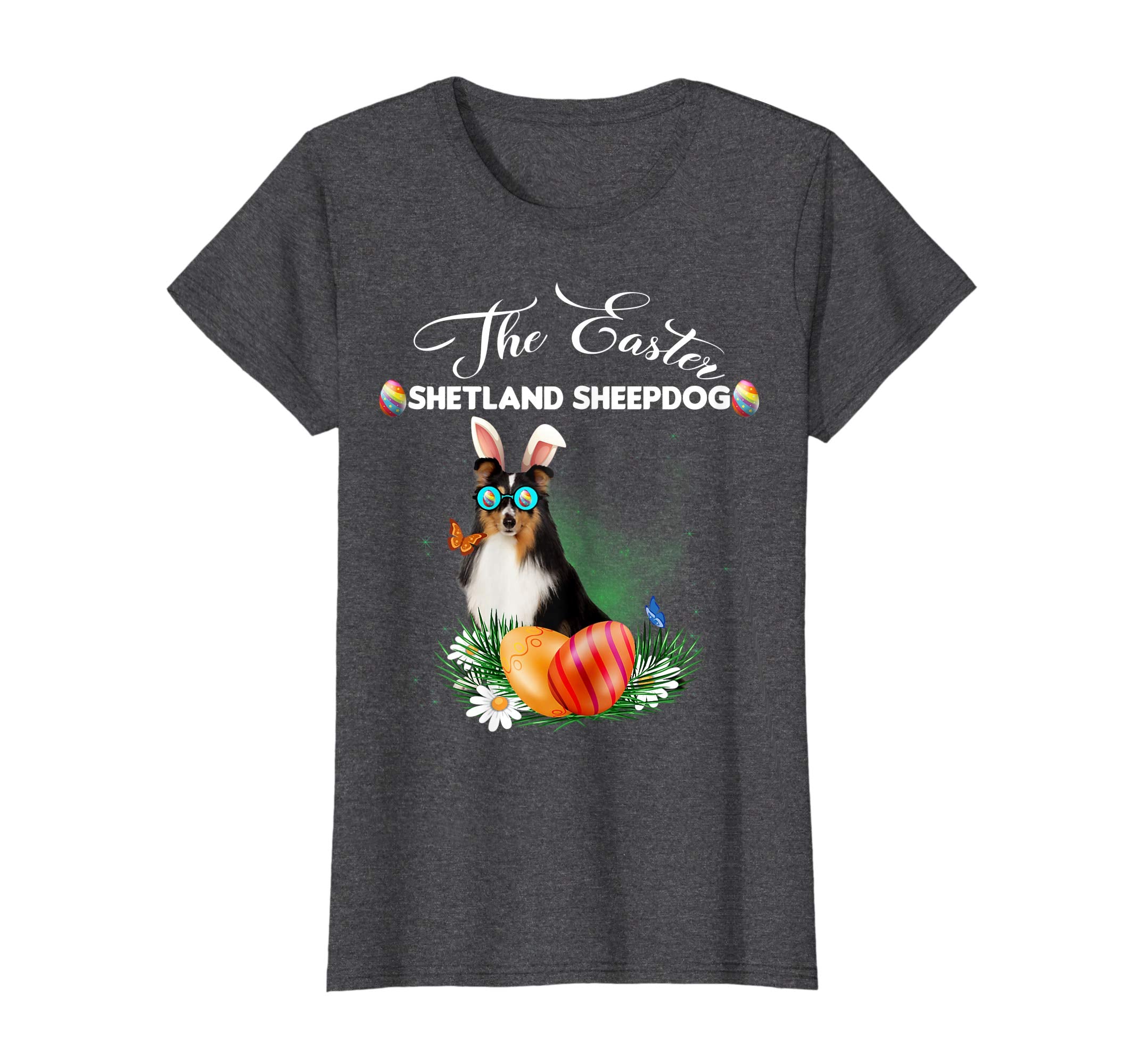 Shetland Sheepdog Bunny Easter Day Dog Gifts T-Shirt