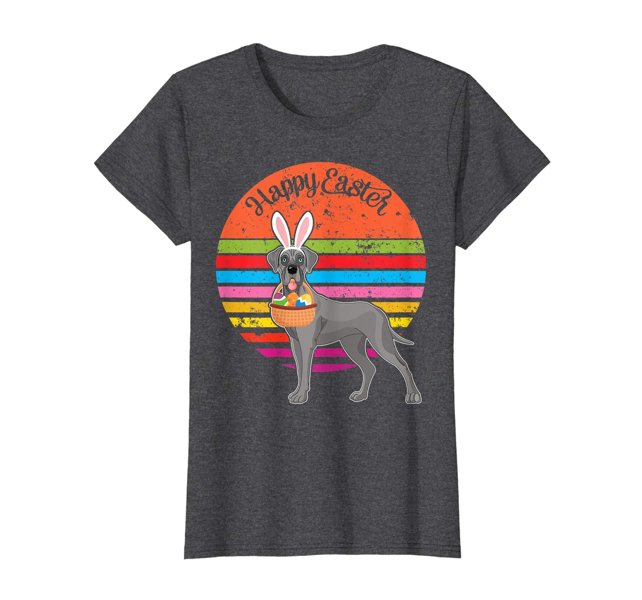 Greatdane Bunny Dog Easter Eggs Happy Easter Vintage Shirt