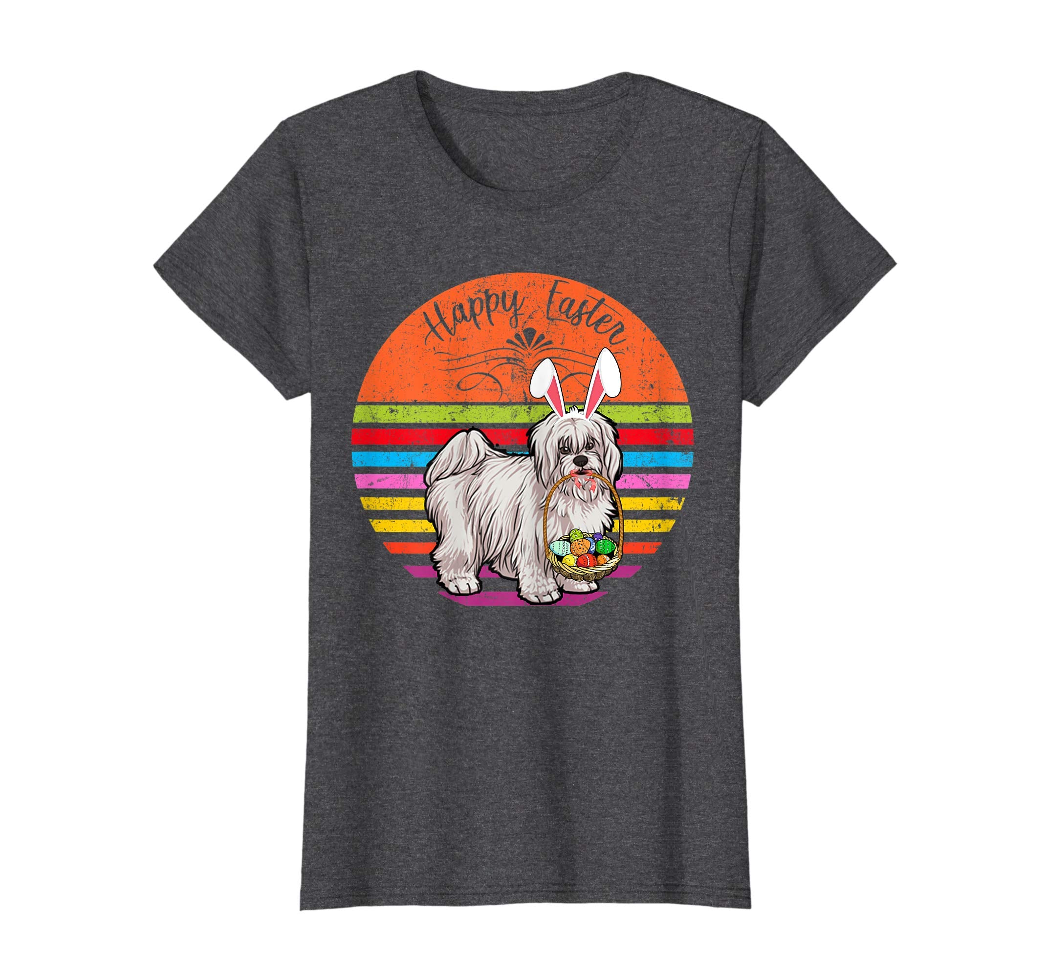 Cute Coton De Tulear Dog With Bunny Hat Easter Eggs T Shirt