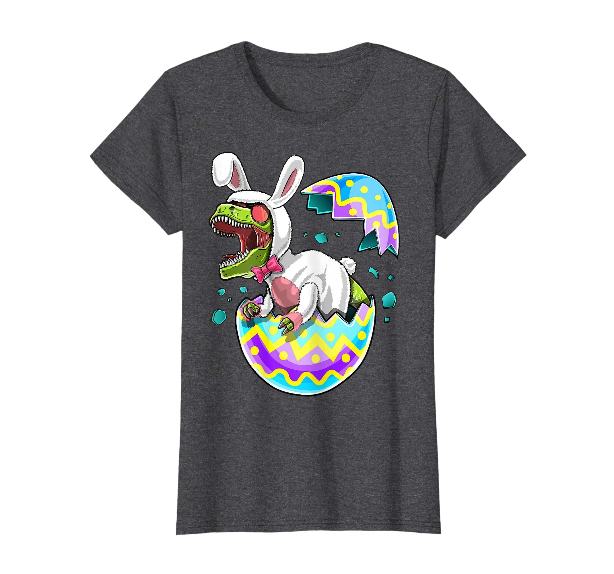 Happy Easter T Rex Dinosaur Easter Bunny Egg Shirt Kids Gift