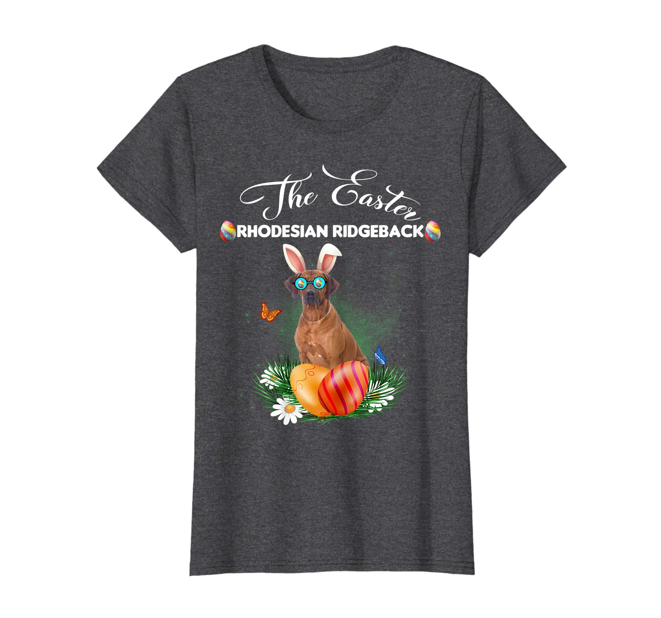 Rhodesian Ridgeback Bunny Easter Day Dog Gifts T-Shirt