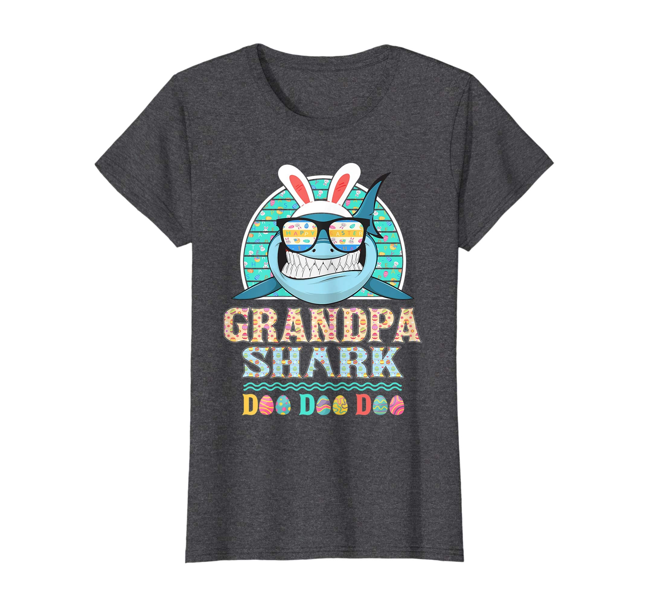 Funny Grandpa Shark Happy Easter Day Gift Family Shirt