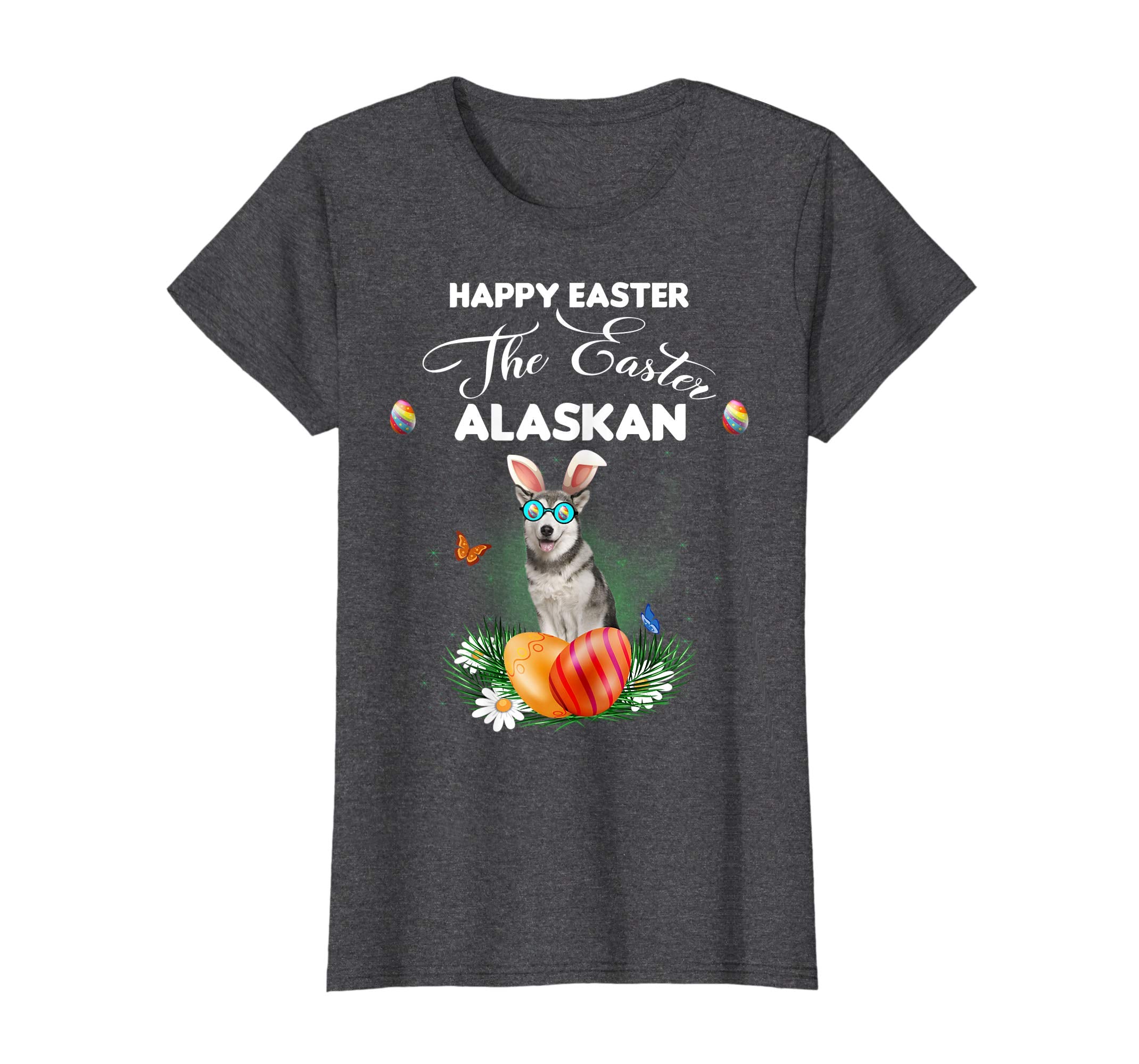 Alaskan Dog Sunglass Bunny Happy Easter Day Tshirt