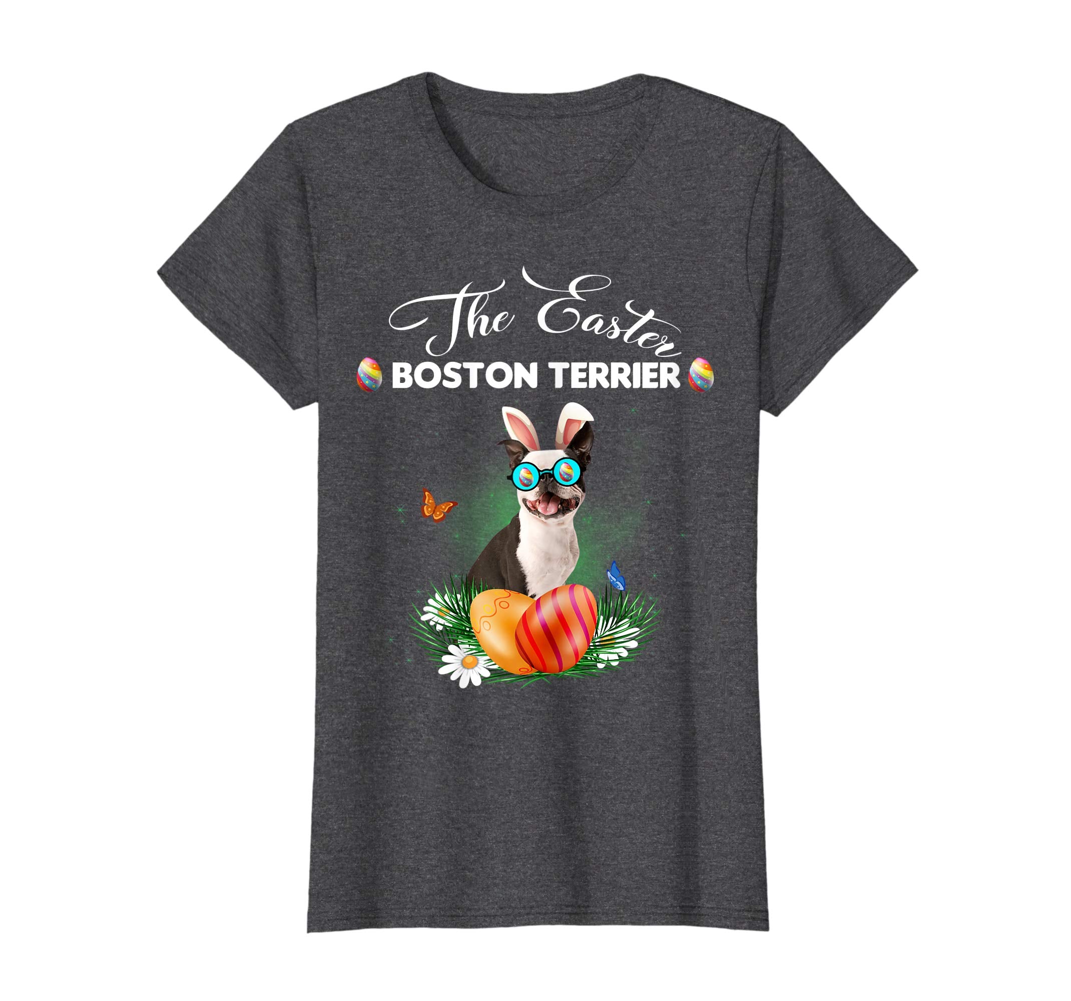 Boston Terrier Bunny Easter Day Dog Gifts T-Shirt