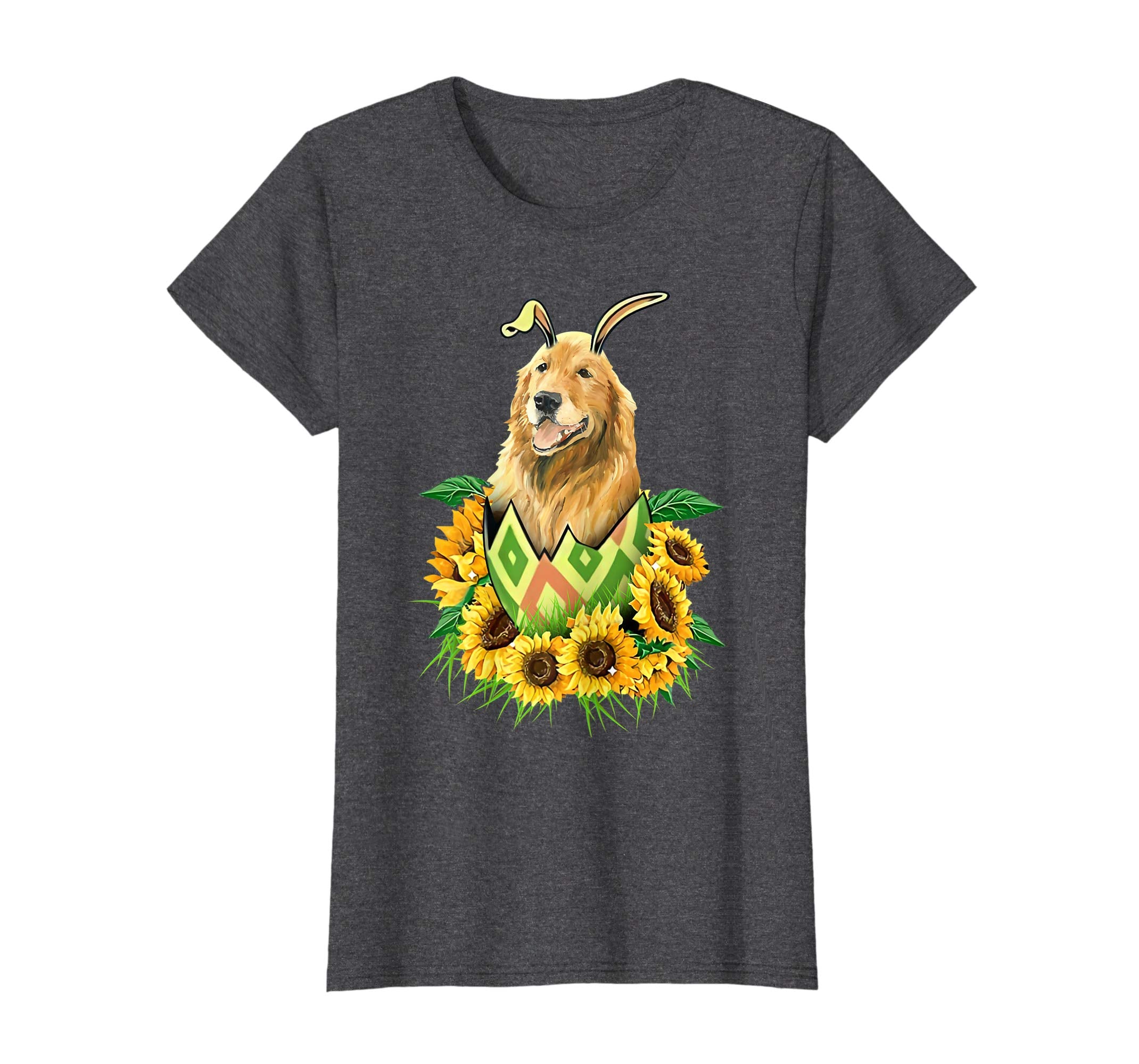 Golden Ritriever dog sunflower easter shirt