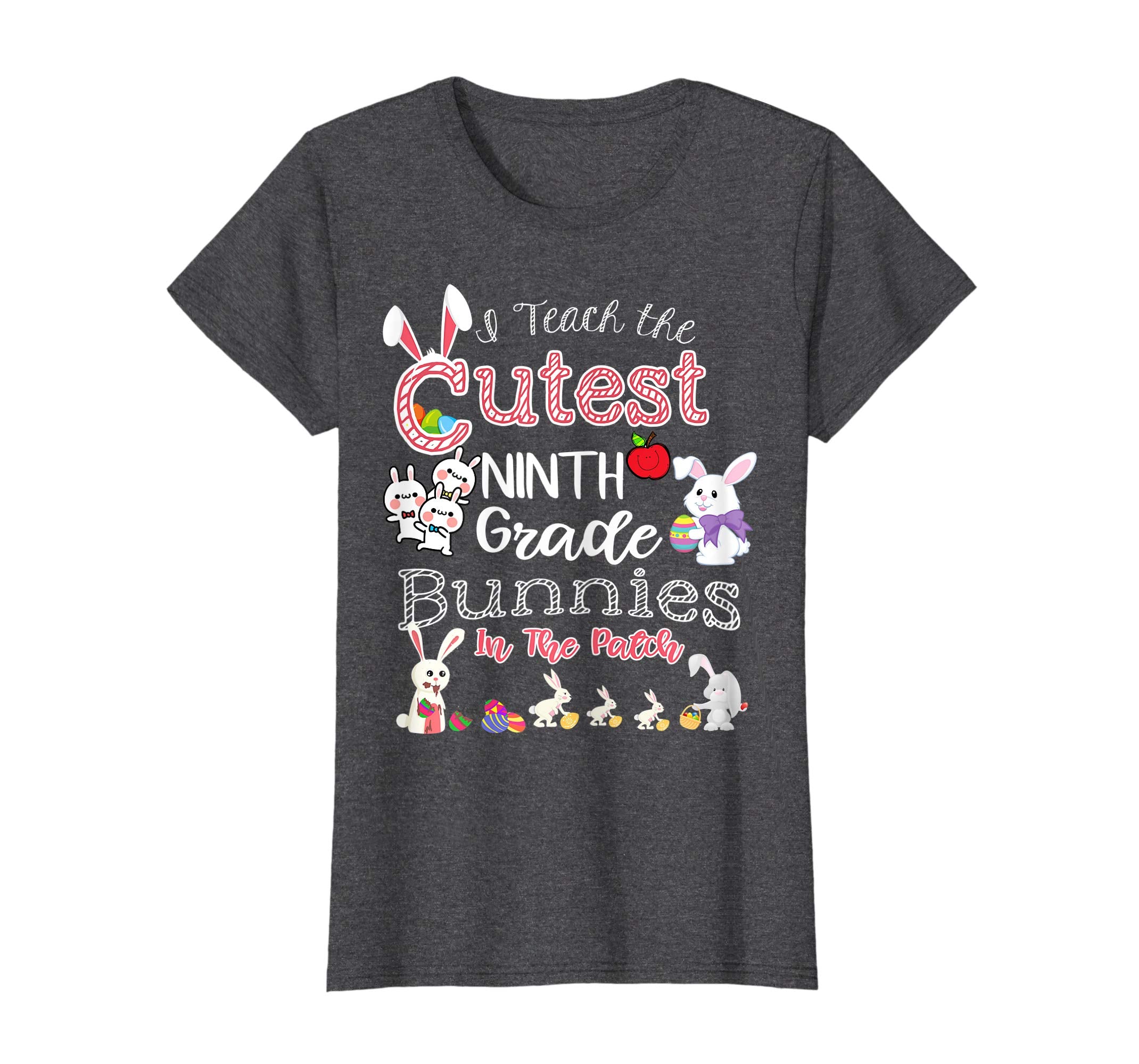 Cute Easter Ninth Grade Teacher T Shirt - Cutest Bunnies