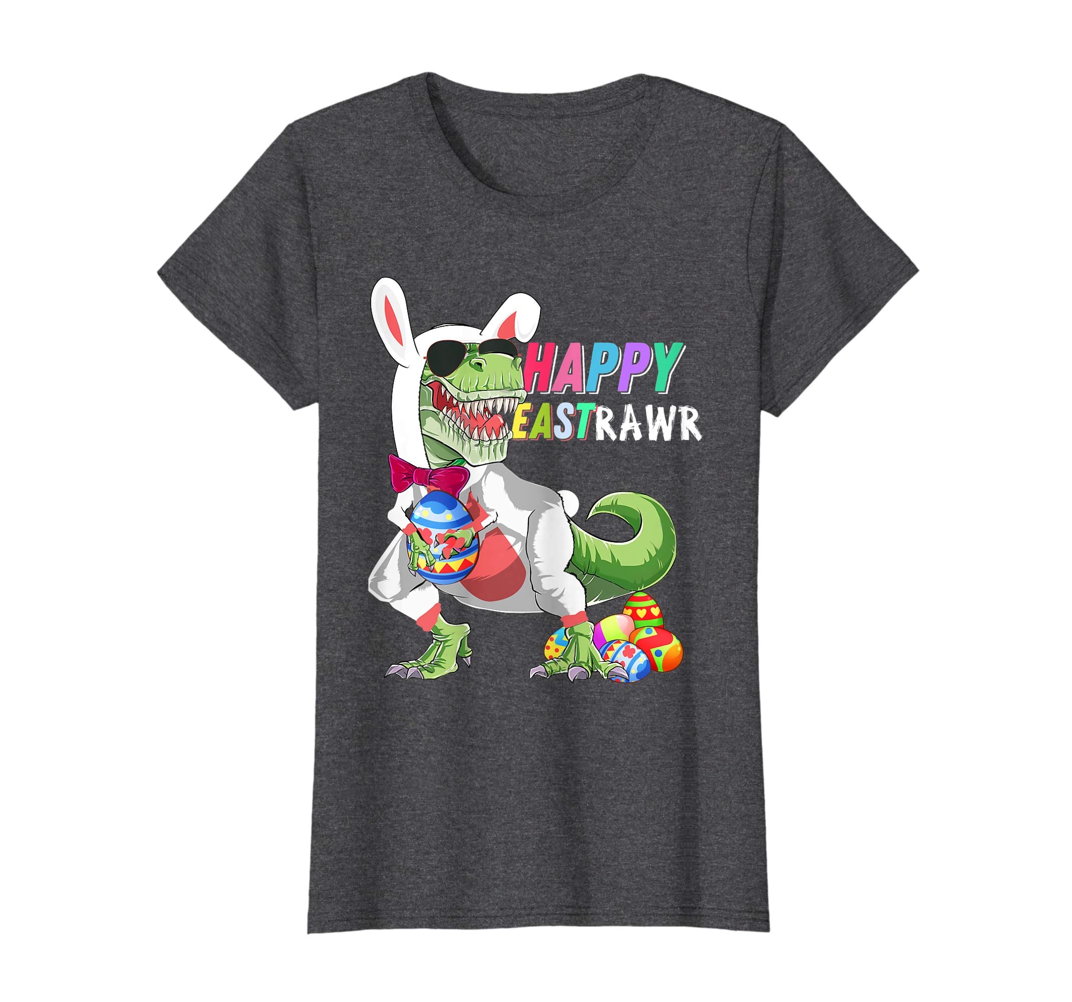 Happy Eastrawr T Rex Dinosaur Easter Bunny Egg Shirt Kids
