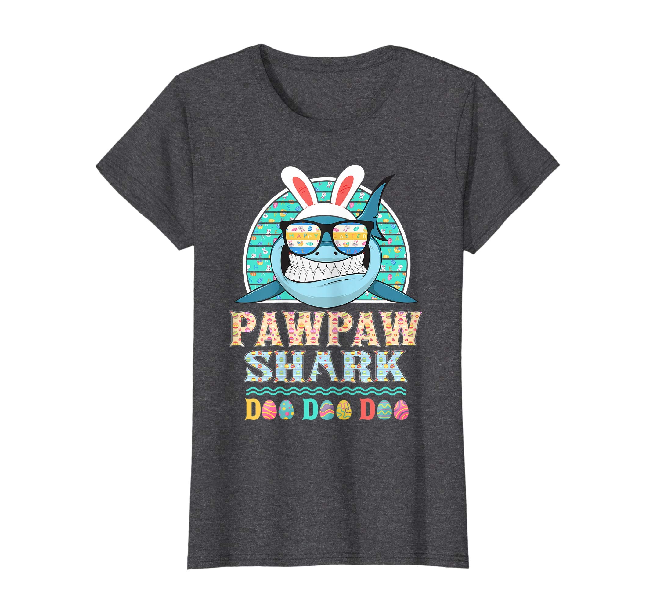 Funny Pawpaw Shark Happy Easter Day Gift Family Shirt