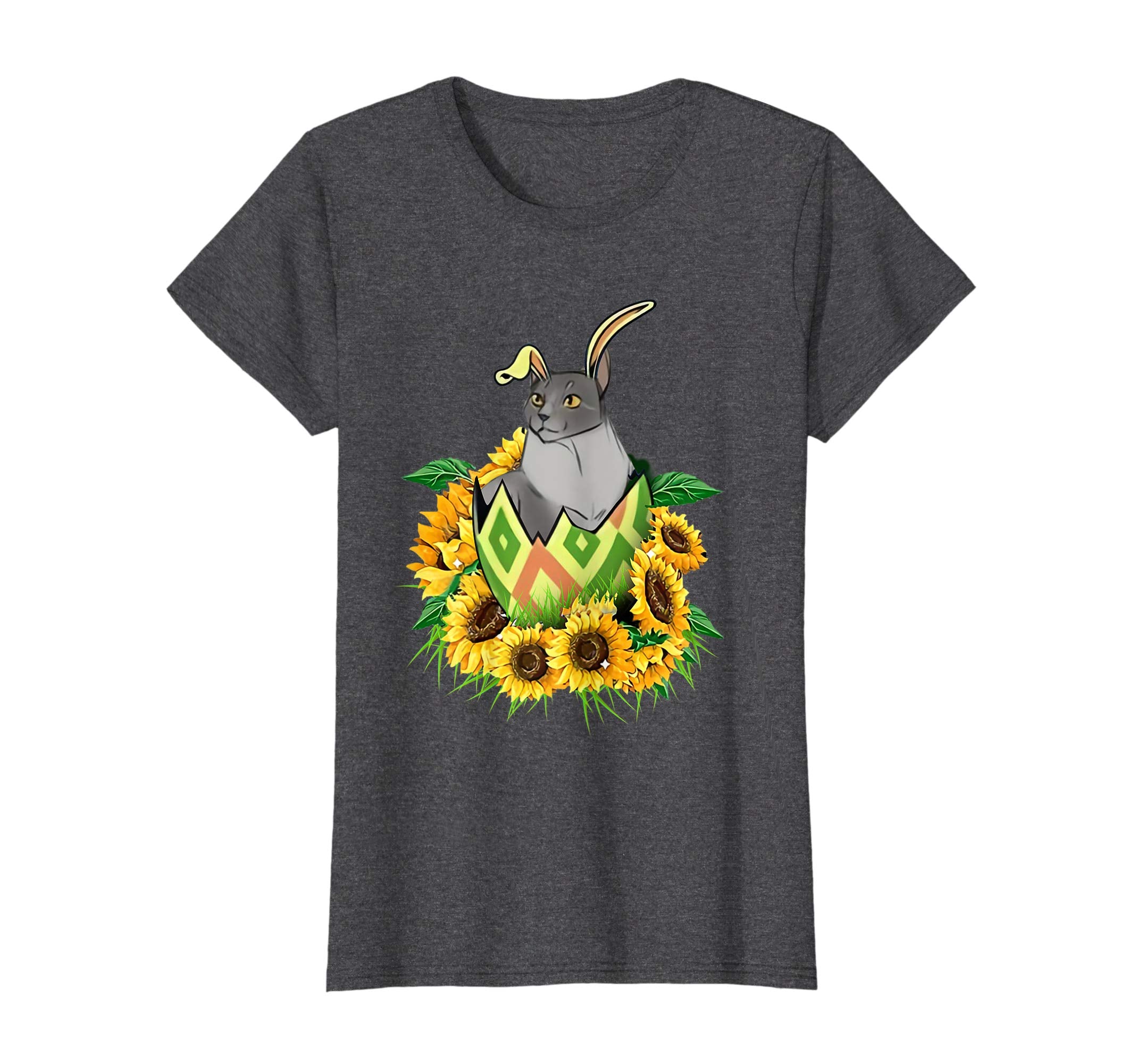 cat sunflower easter shirt