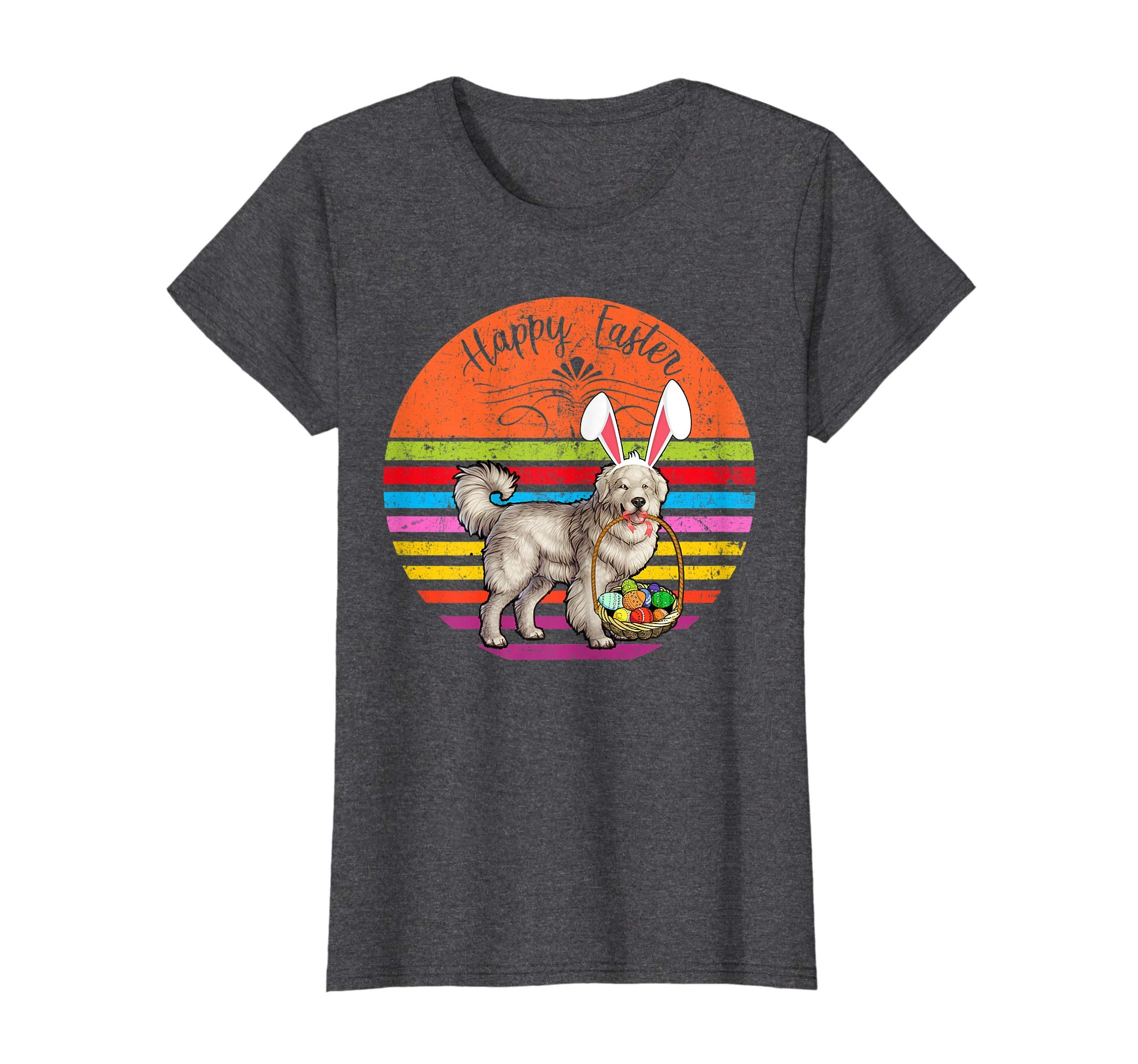 Vintage Polish Tatra Sheepdog Dog Easter Eggs Basket T Shirt
