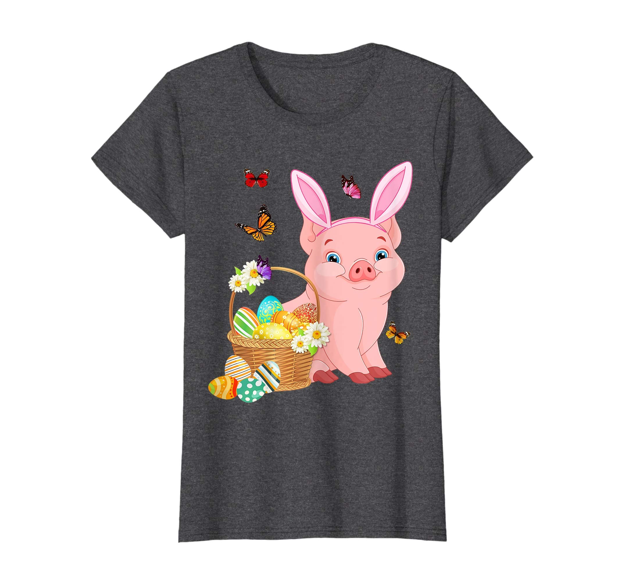 Pig Bunny Hat Rabbit Easter Eggs Shirt Happy Ea
