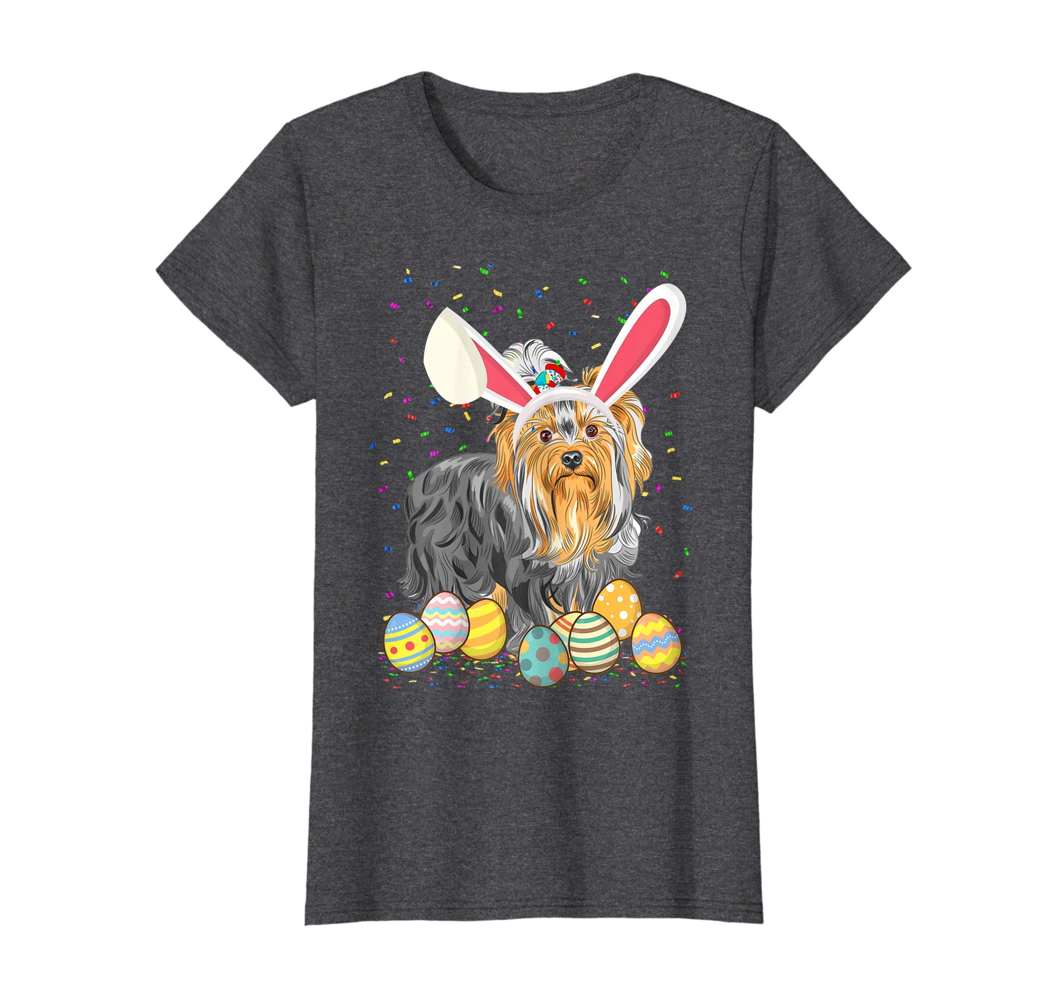 Yorkshire Terrier Dog Ear Easter Eggs Shirt Happy Easter Day