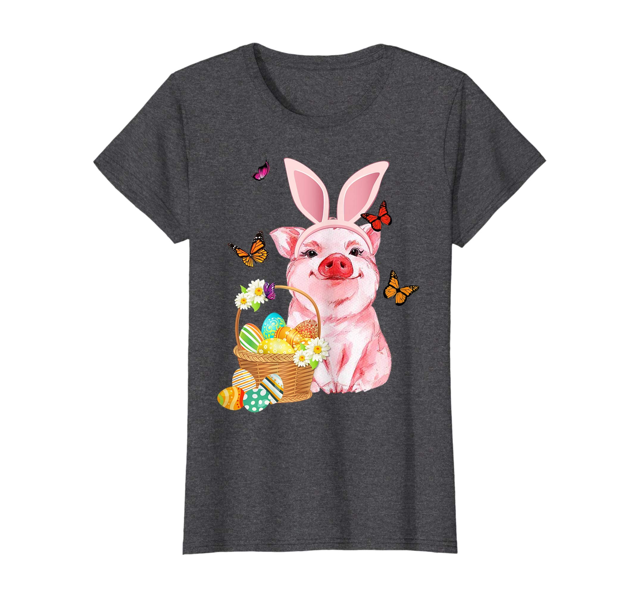 Pig Bunny Hat Rabbit Easter Eggs Shirt