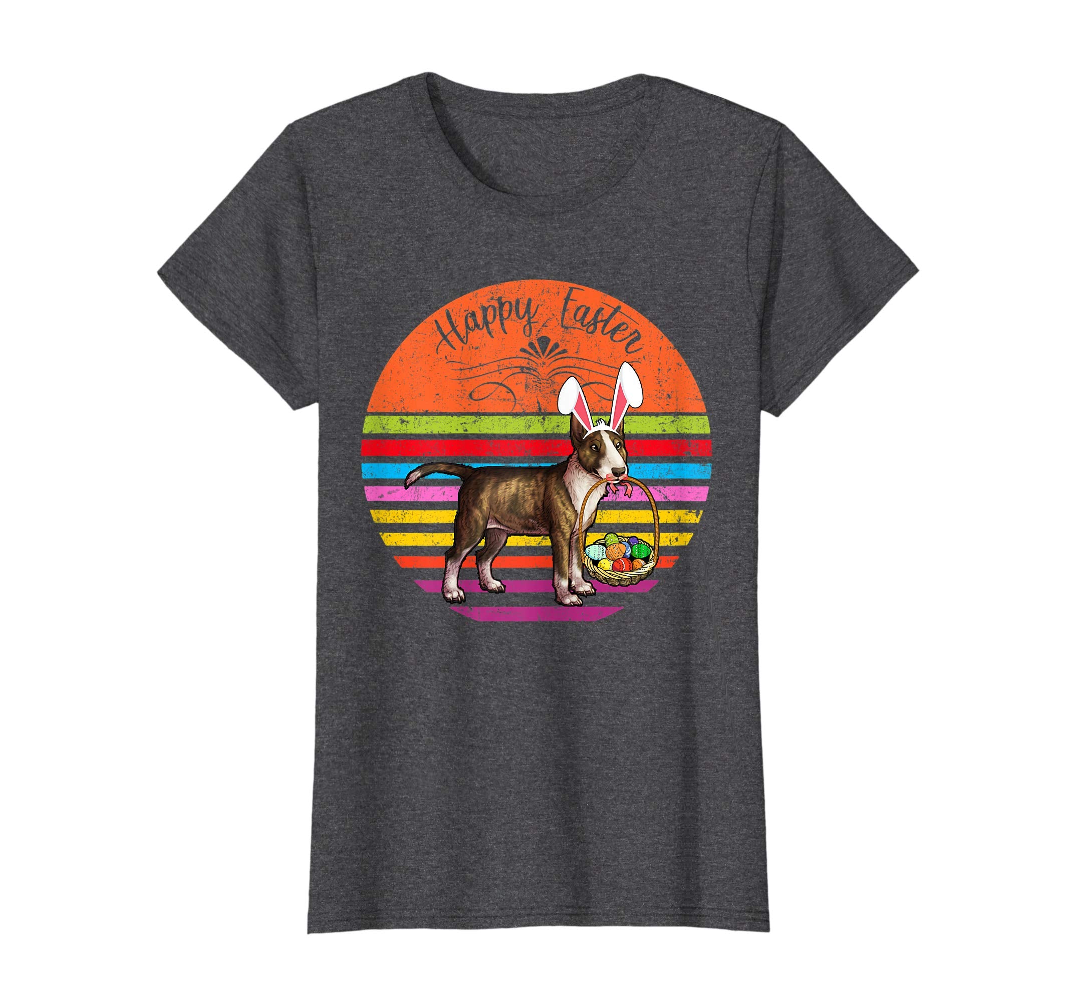 Vintage Miniature Bull Terrier Dog Easter Eggs Basket Shirt
