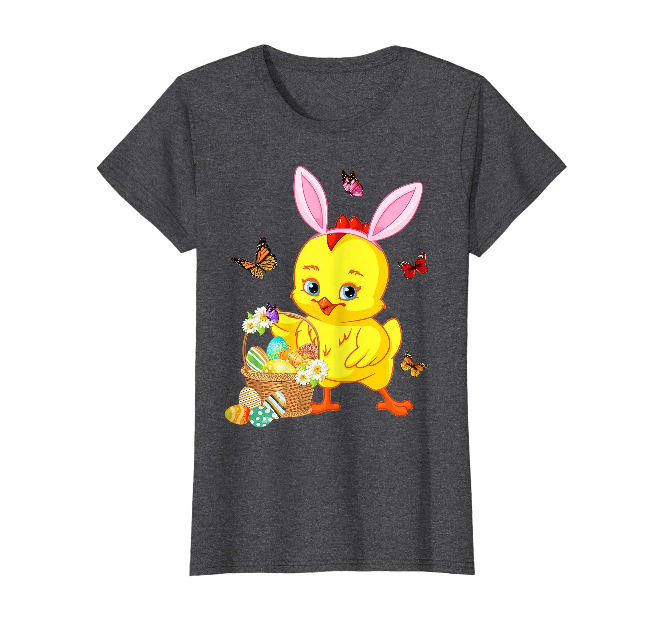 Chicken Bunny Hat Rabbit Easter Eggs Shirt Happy Ea