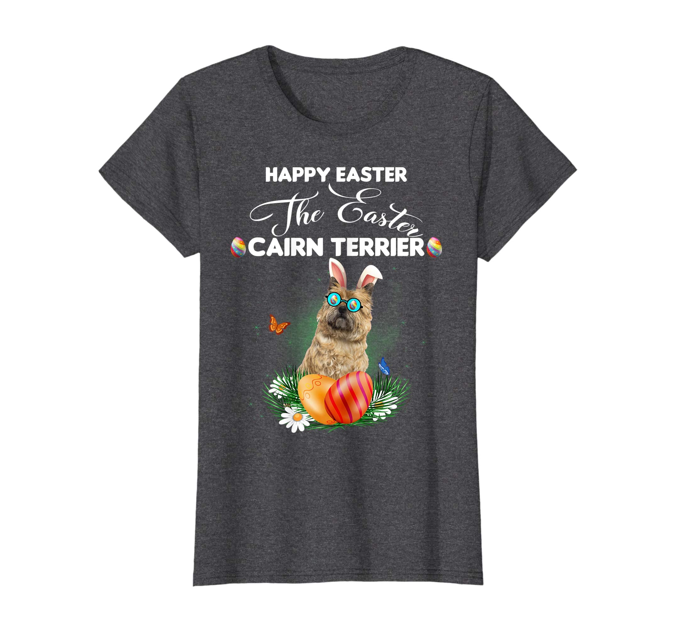Cairn Terrier Dog Sunglass Bunny Happy Easter Day Tshirt