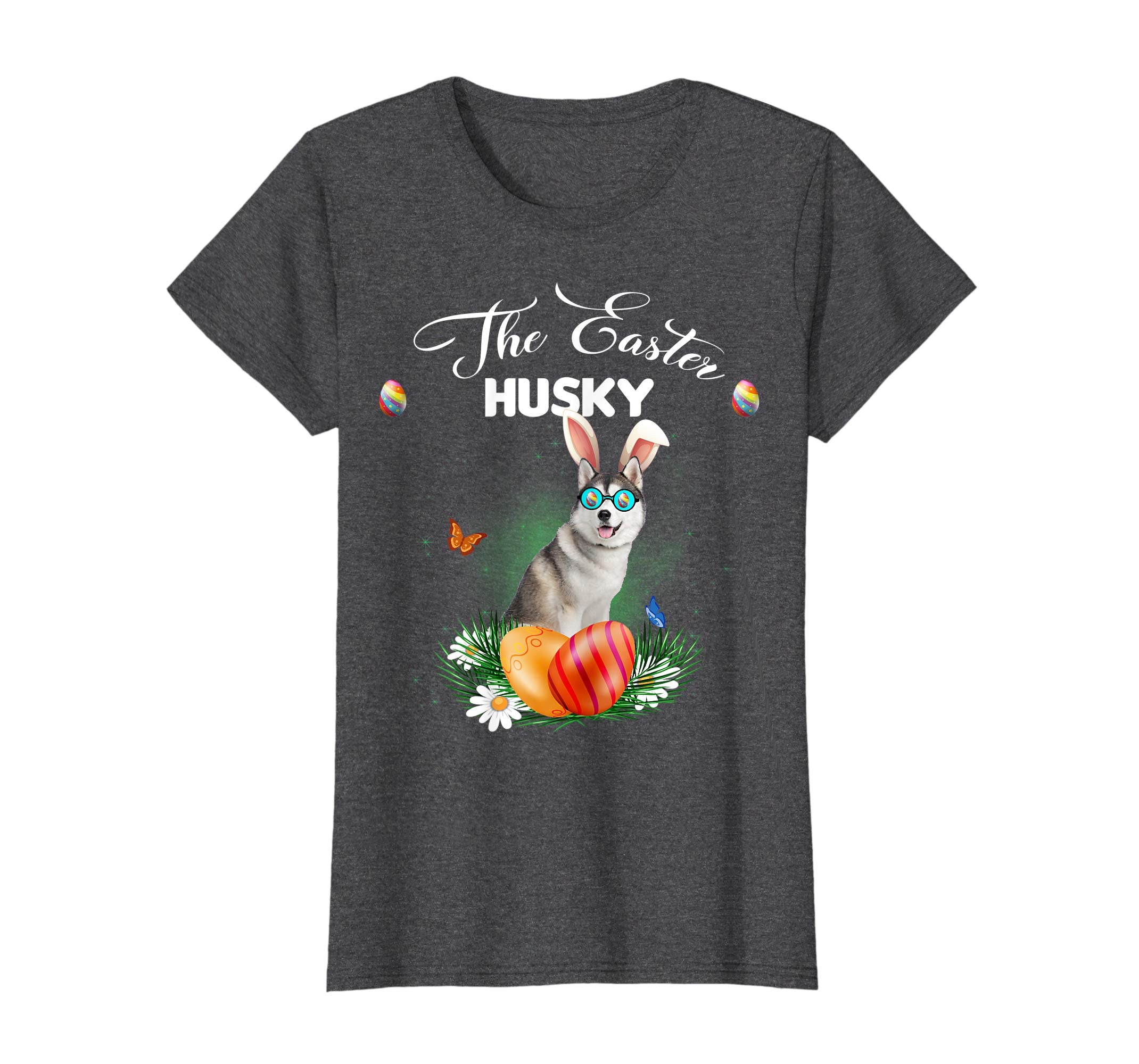 Husky Bunny Easter Day Dog Gifts T-Shirt