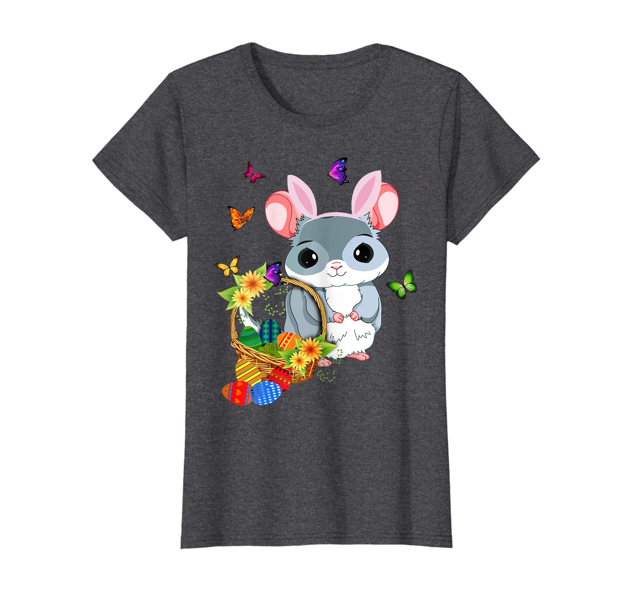 Chinchilla Bunny Hat Rabbit Easter Eggs Shirt