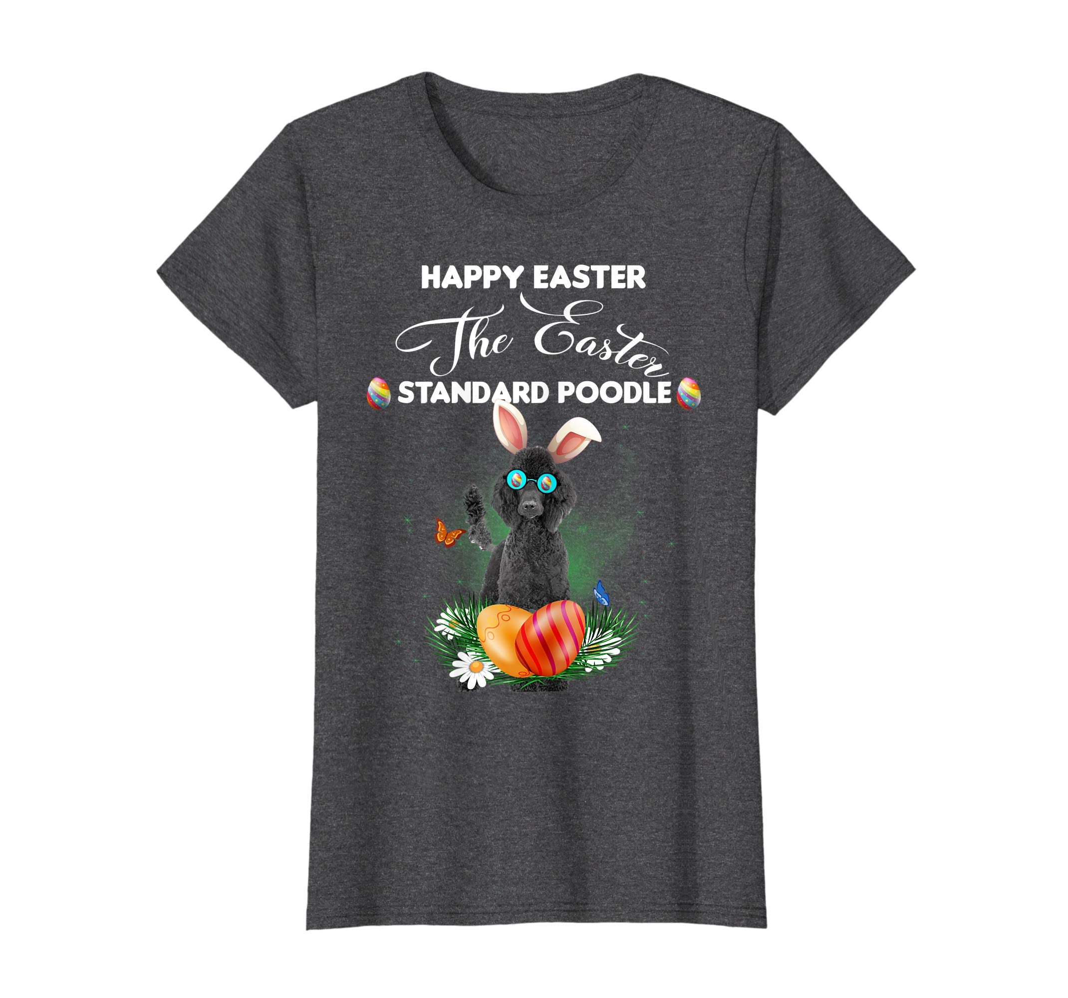 Standard Poodle Dog Sunglass Bunny Happy Easter Day Tshirt