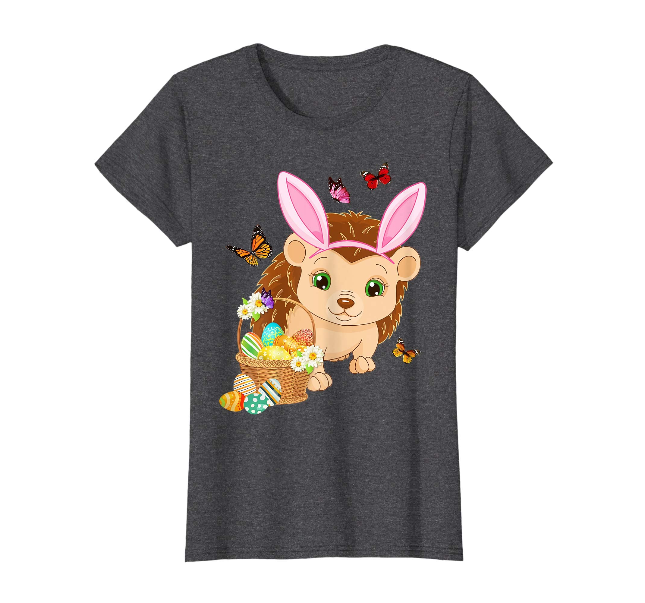 Hedgehog Bunny Hat Rabbit Easter Eggs Shirt Happy Ea