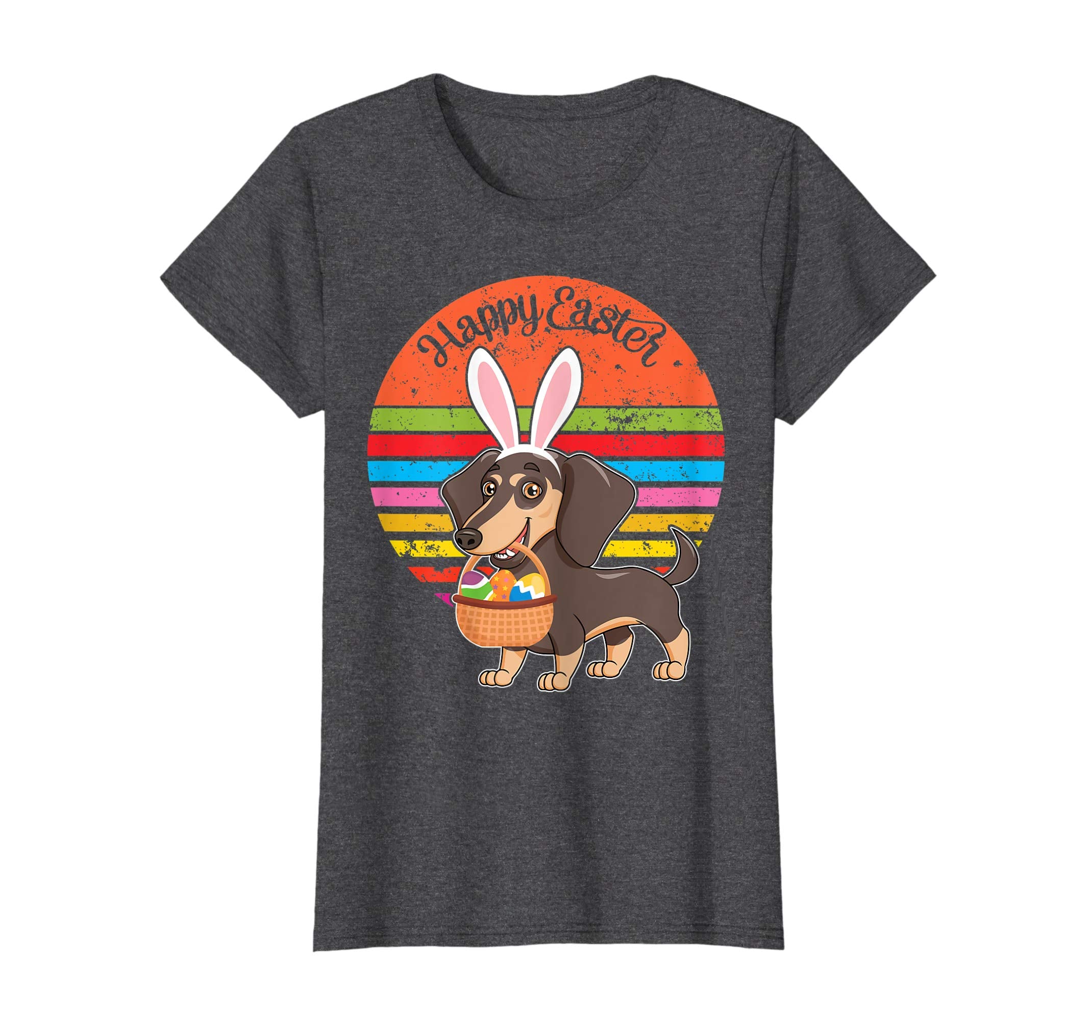 Dachshund Bunny Dog Easter Eggs Happy Easter Vintage Shirt