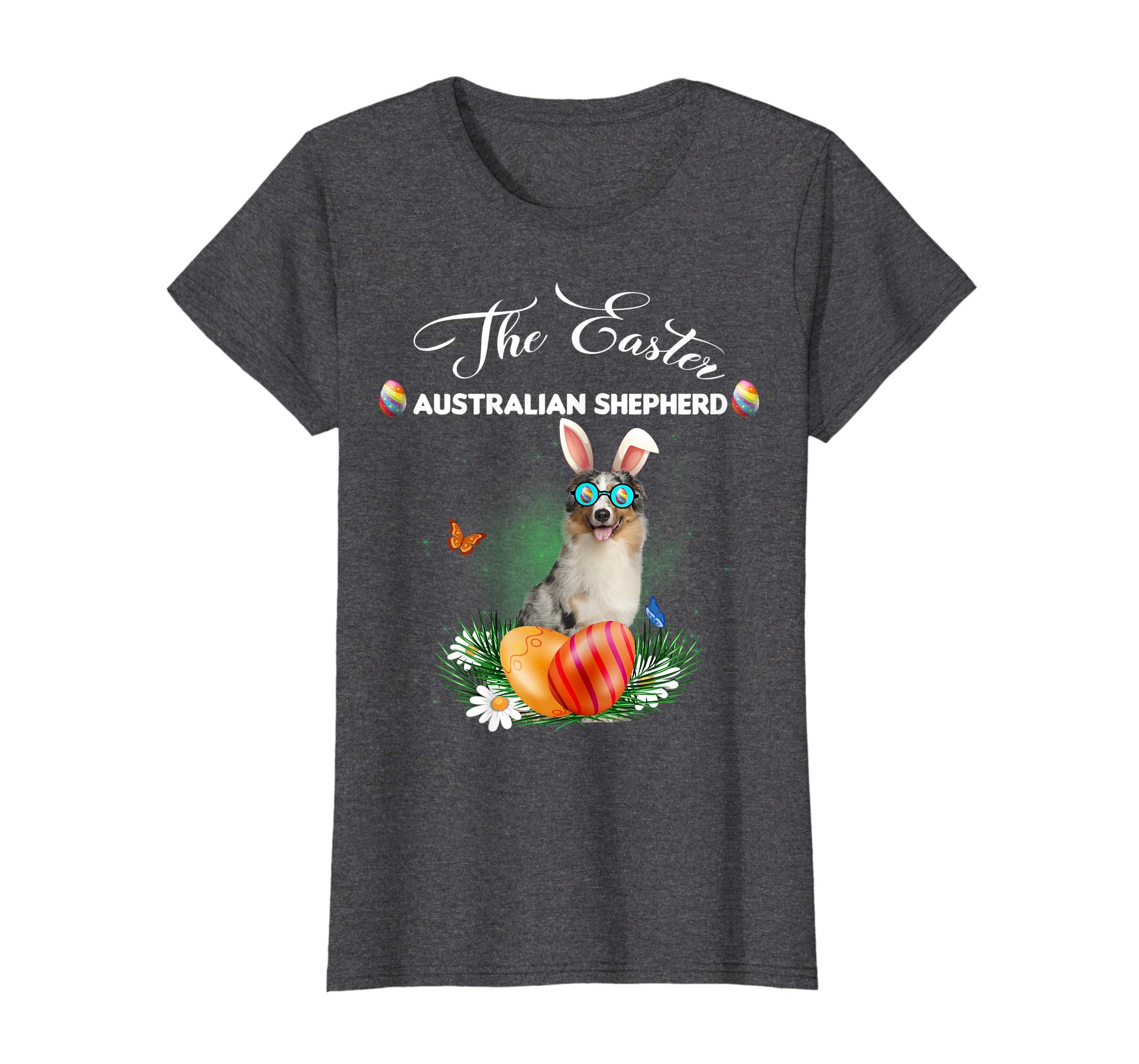Australian Shepherd Bunny Easter Day Dog Gifts T-Shirt
