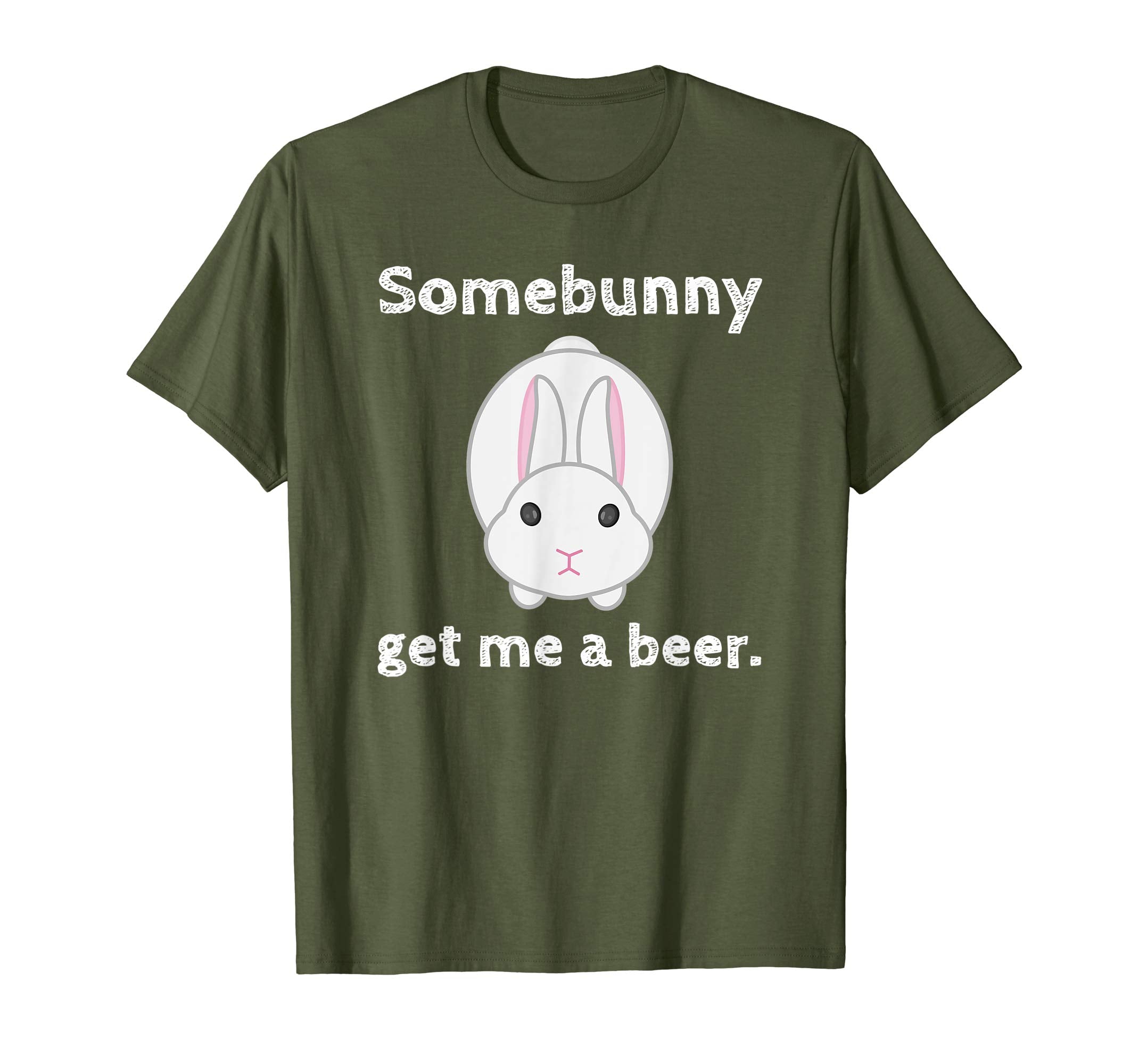 Easter Gift for Men Women Some Bunny Get me a Beer Tshirt