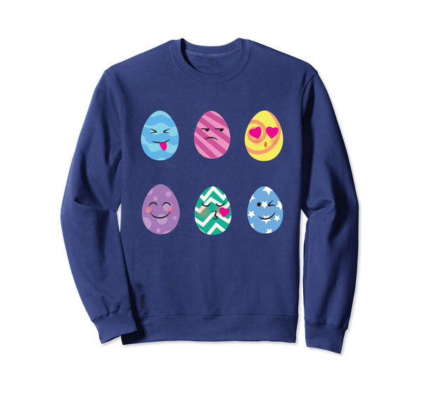 Funny Easter Egg Emoticons Sweatshirt Easter Egg Hunt