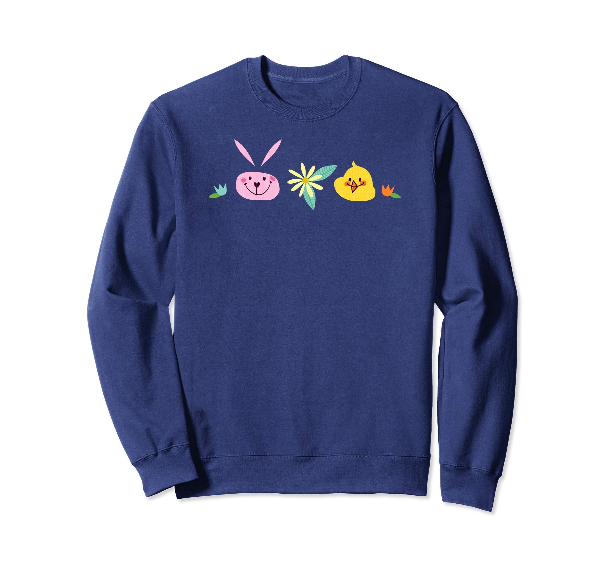 Cute Easter Bunny and Chick Spring Sweatshirt Women