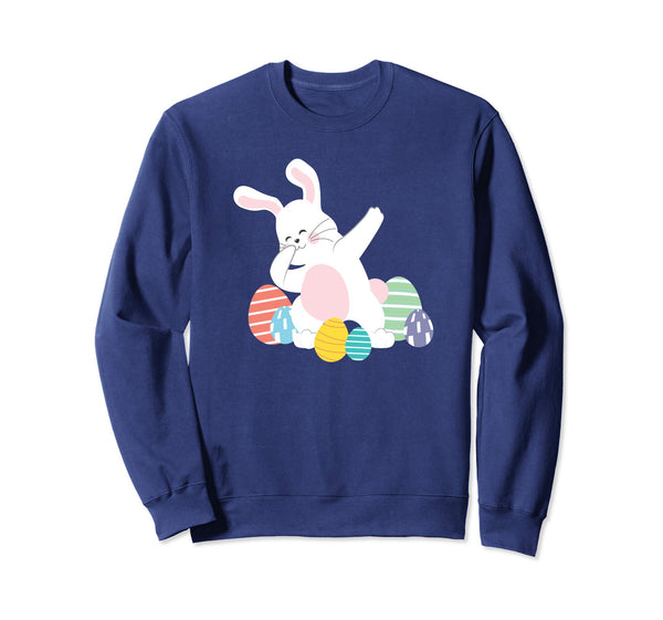 Dabbing Easter Bunny Sweatshirt Colorful Easter Egg