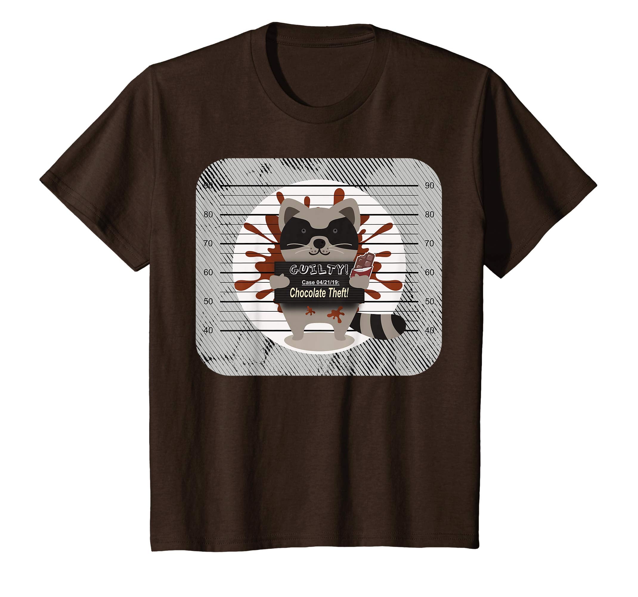 Funny Racoon Easter Tshirt I Stolen Chocolate Mugshot Tee