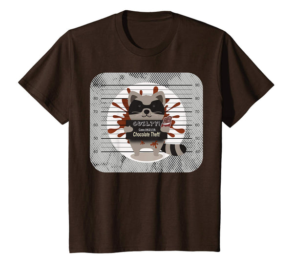 Funny Racoon Easter Tshirt I Stolen Chocolate Mugshot Tee