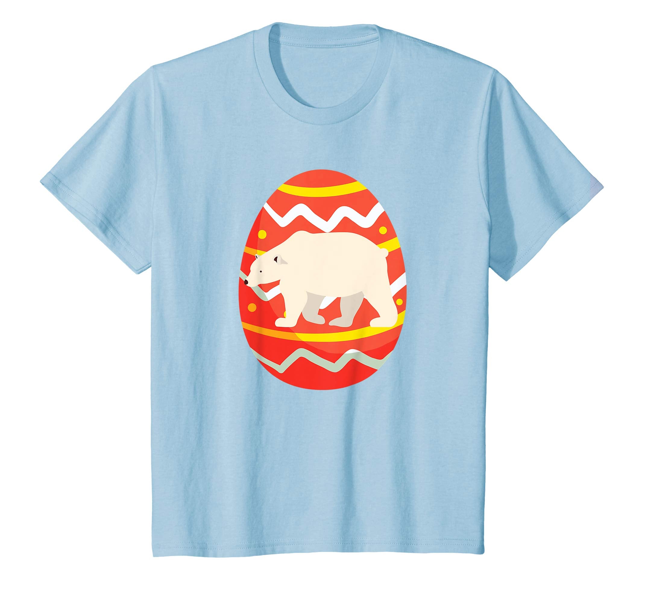 Funny Polar Bear Easter Eggs Shirt Gifts for Kids Boys Girls