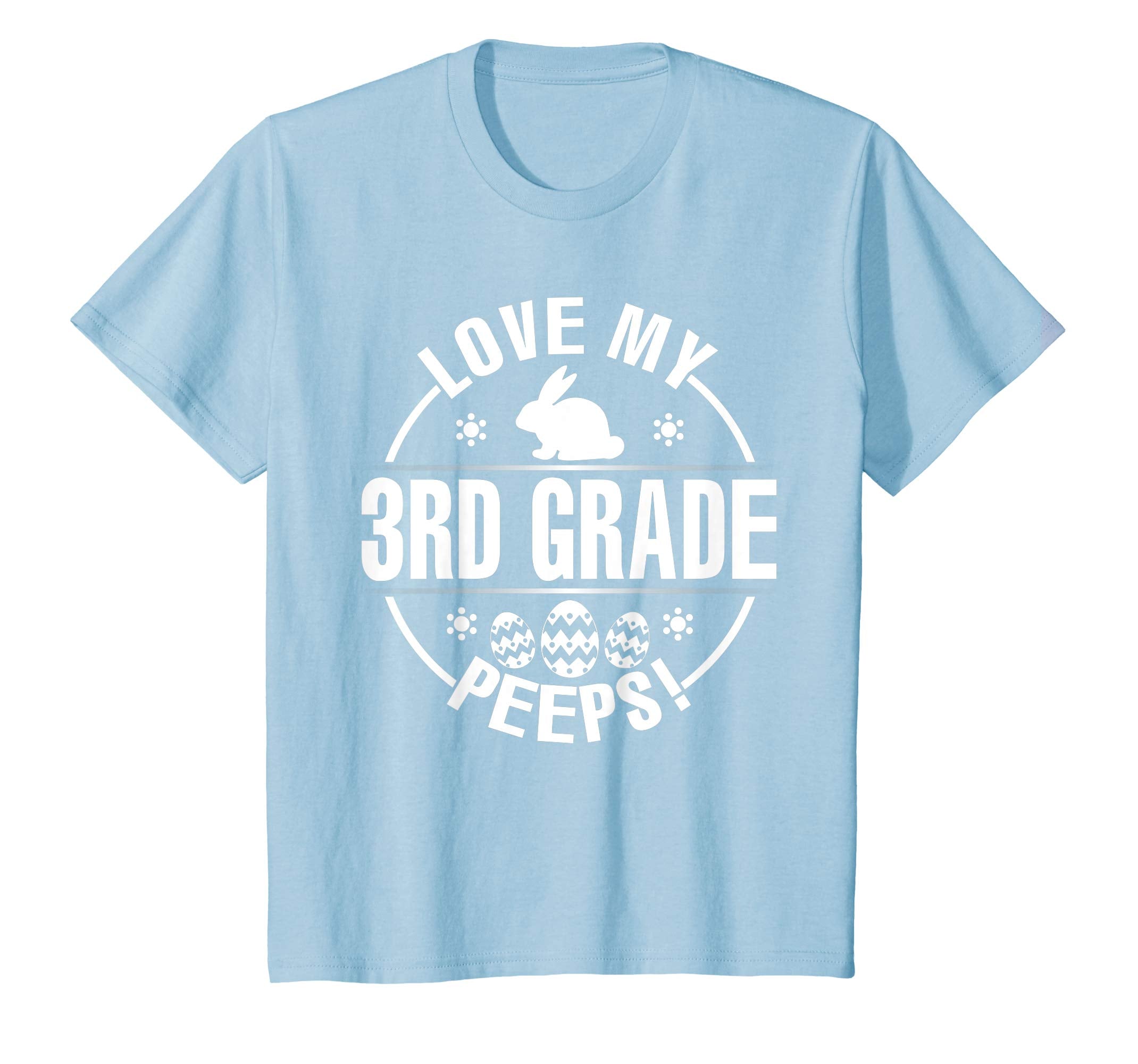 Bunny & Easter Eggs Love My 3RD Grade Peeps Happy Day Shirt