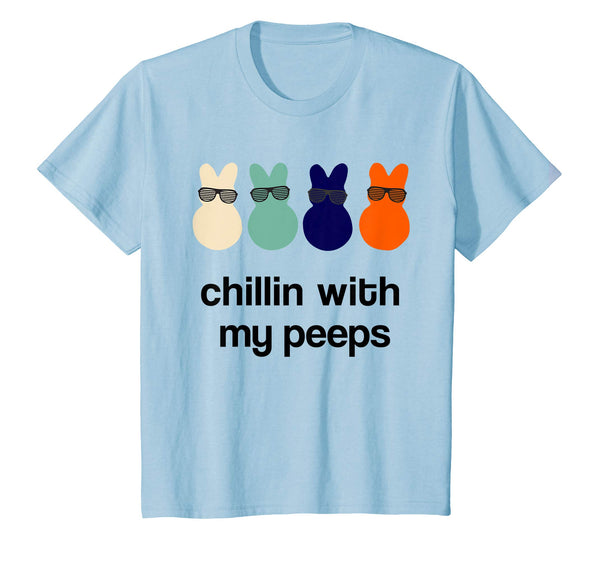 Chillin With My Peeps Funny Easter Bunny Cool Shades T-Shirt