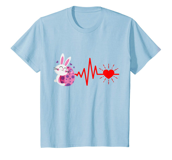 Bunny Rabbit With Easter Eggs Heartbeat Happy Easter Shirt