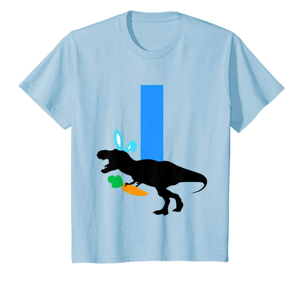 Kids Boys Funny Easter Dinosaur Pajama T Shirt Toddler Initial I
