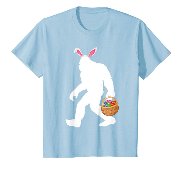 Bigfoot Bunny Face And Easter Eggs Basket Happy Easter Shirt