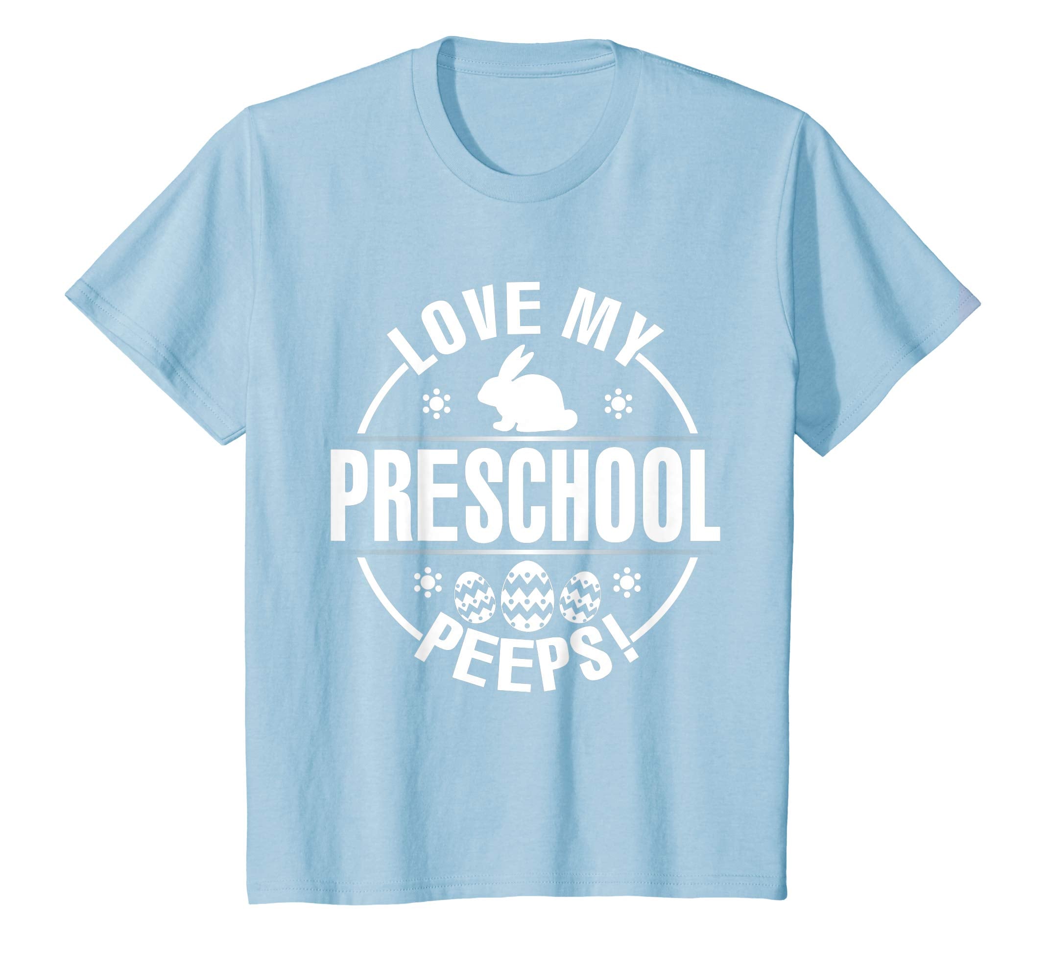Bunny & Easter Eggs Love My Preschool Peeps Happy Day Shirt