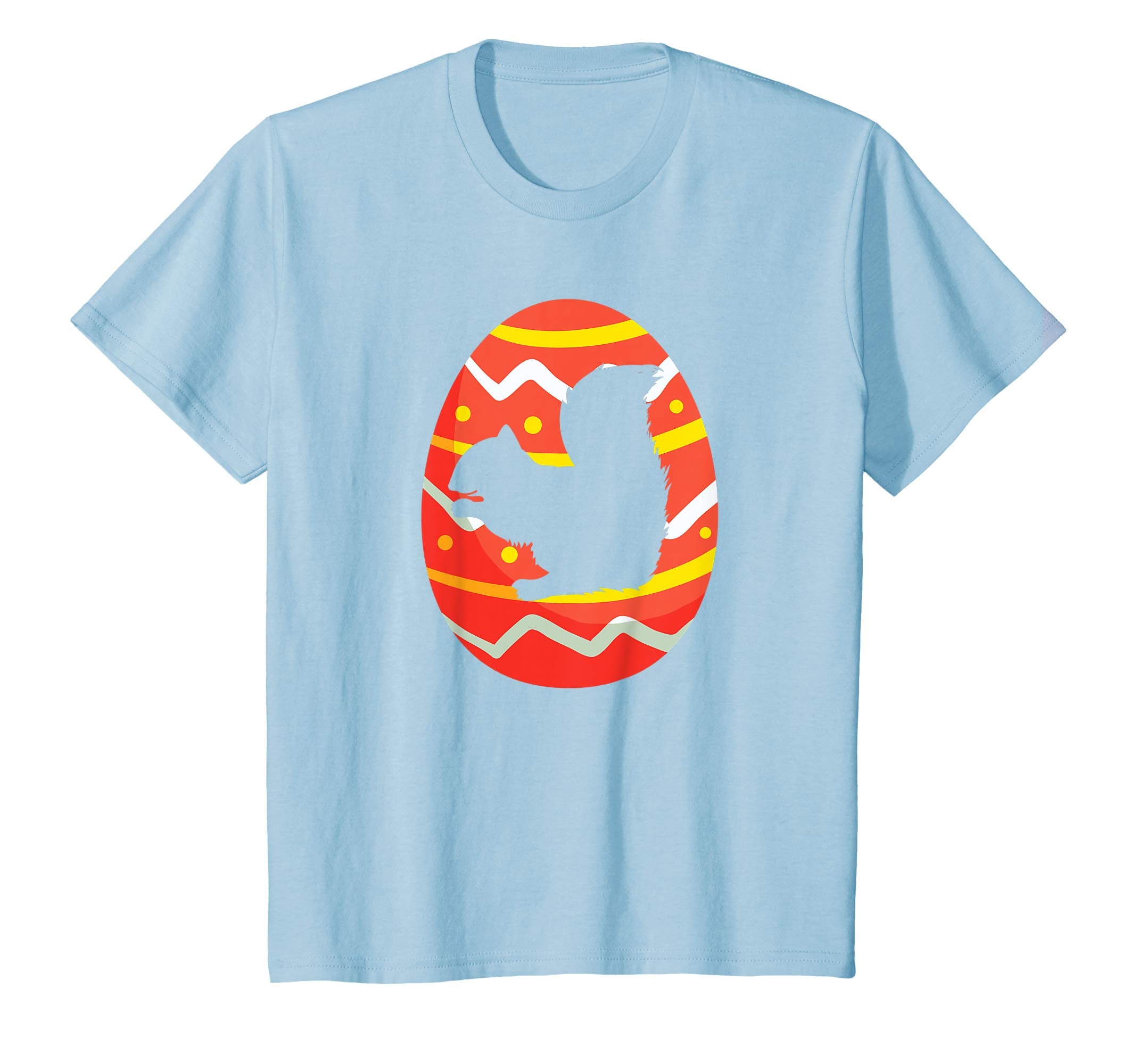 Happy Squirrel Easter Egg Bunny T-Shirt for Kids Boys Girls