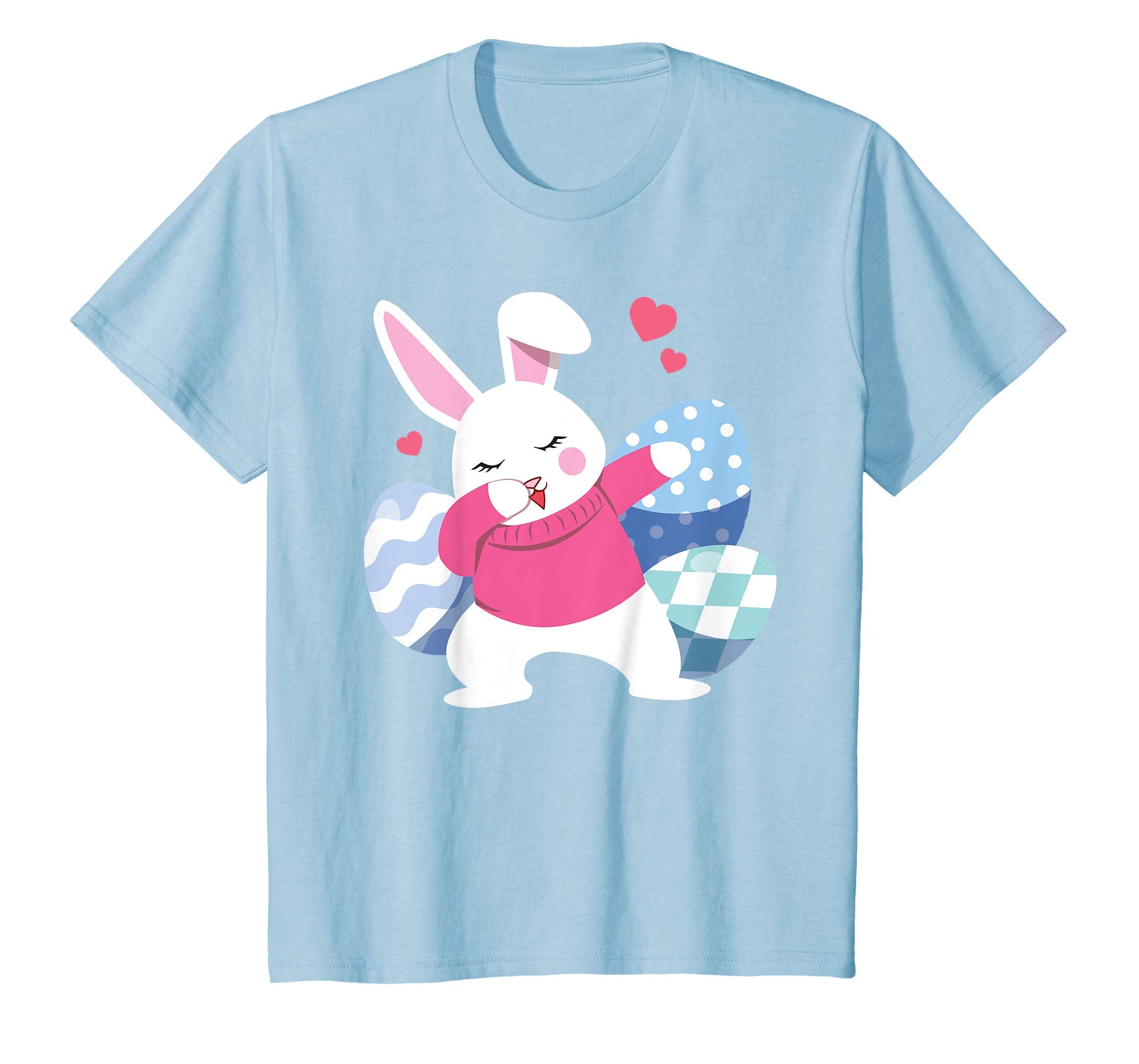 Eggs Easter Bunny Dabbing Shirt Rabbit For Kids Girls