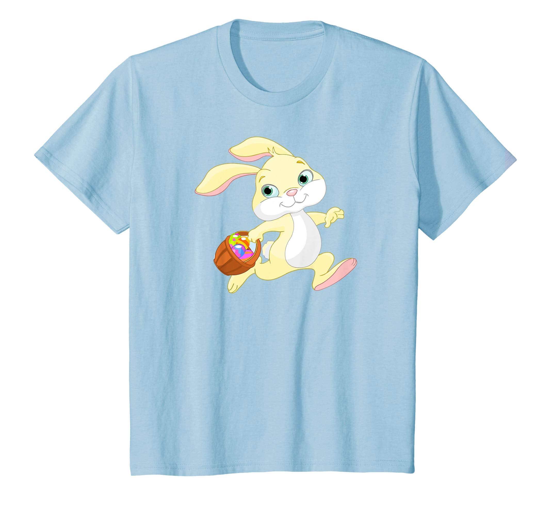 Cute Bunny Running With Basket of Easter Eggs Shirt