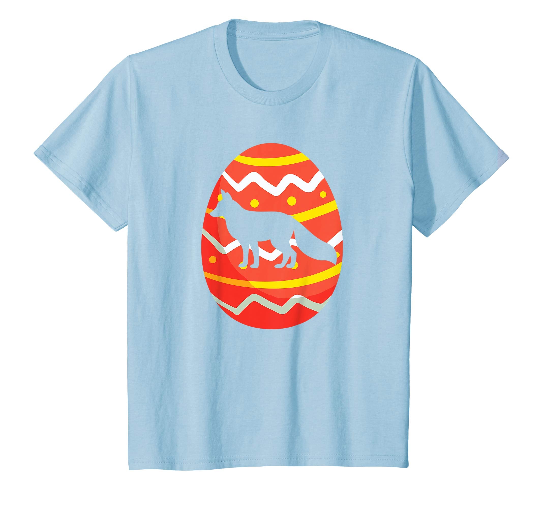 Happy Fox Easter Egg Bunny T-Shirt for Kids Boys Girls