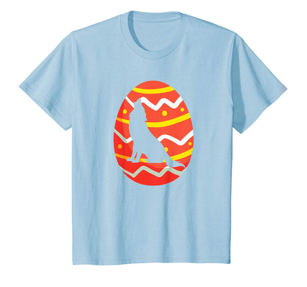 Wolves Happy Easter Bunny Egg T-Shirt for Kids Boys Girls