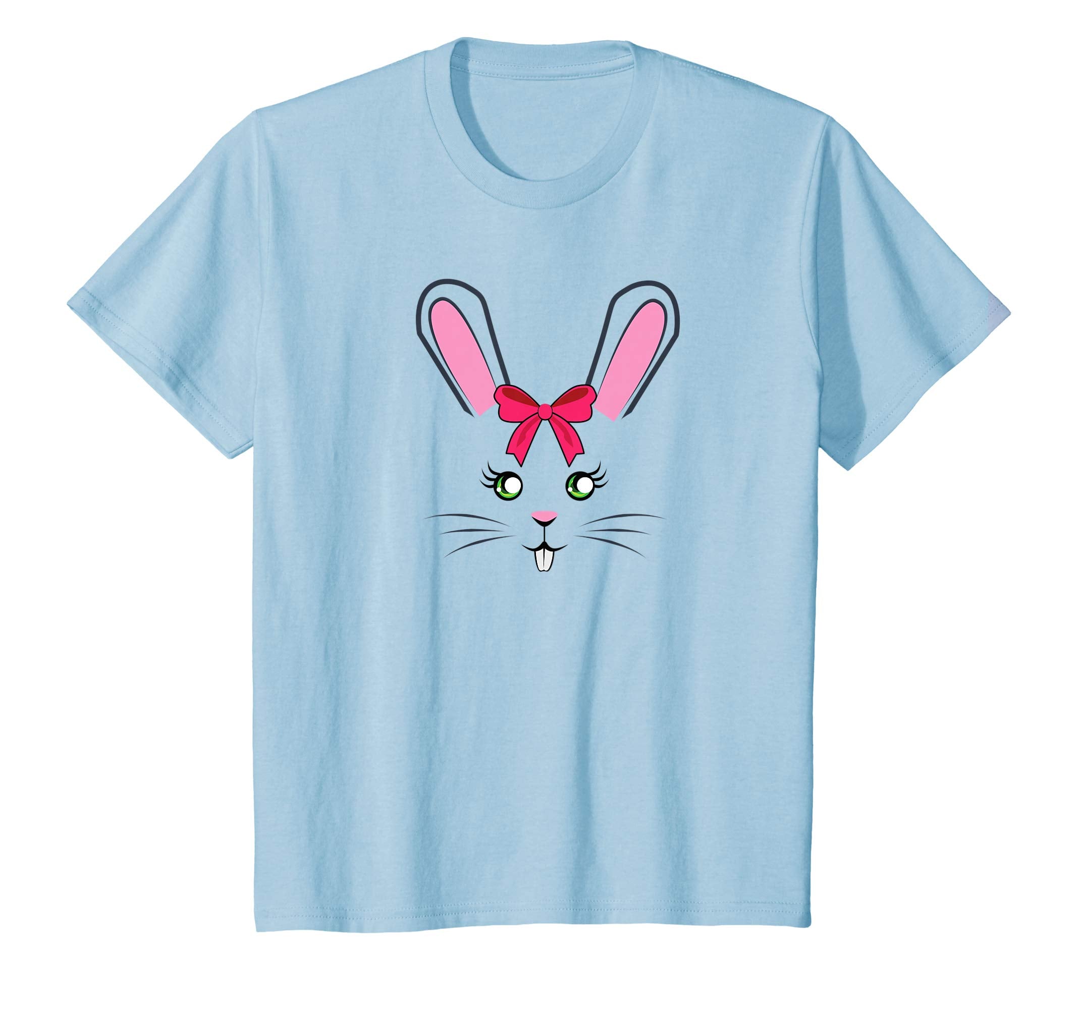 Cute Easter Bunny Shirt For Girls Toddler Pink Bow Tshirt