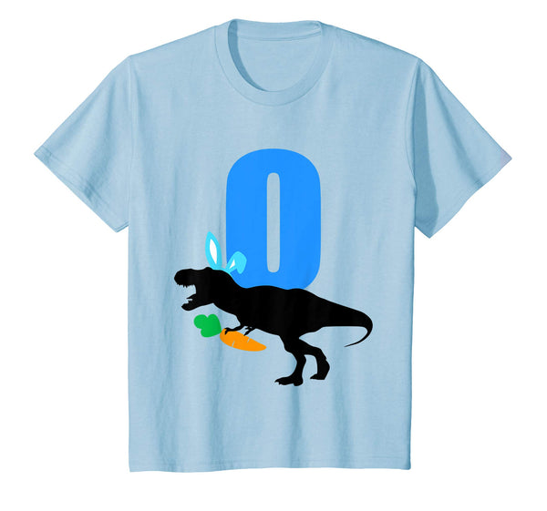 Kids Boys Funny Easter Dinosaur Monogram TShirt Toddler Initial O