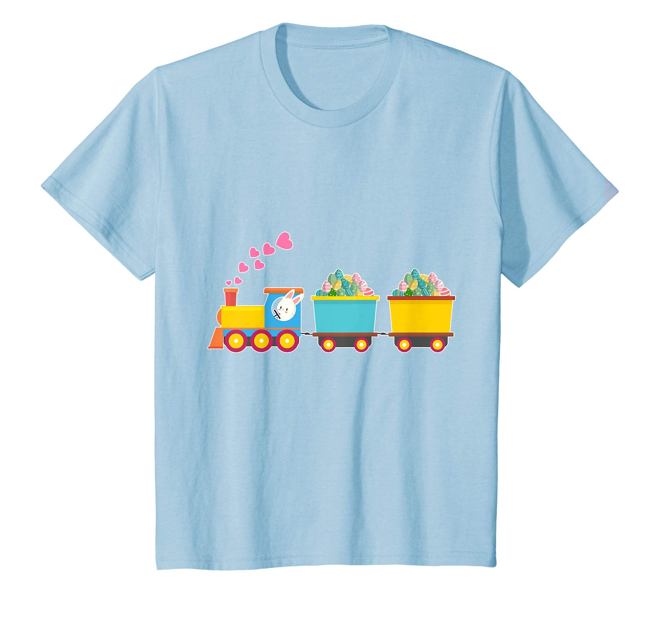 Bunny Rabbit Driving Train Carrying Easter Eggs Happy Shirt