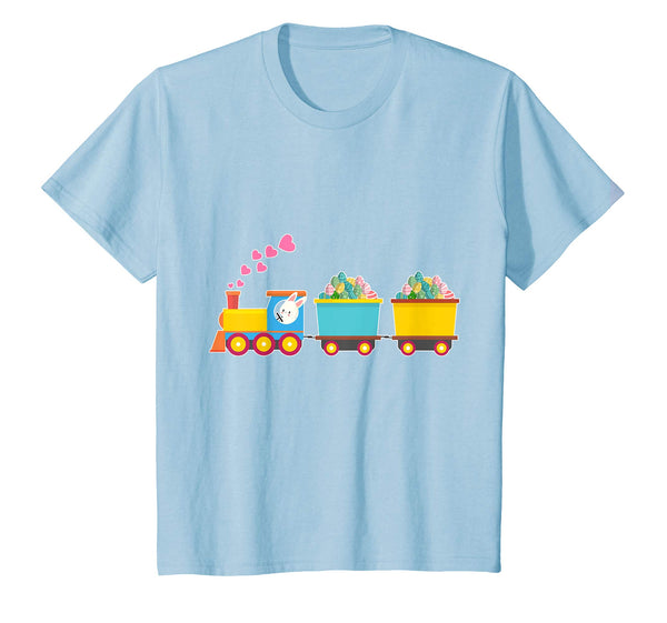 Bunny Rabbit Driving Train Carrying Easter Eggs Happy Shirt